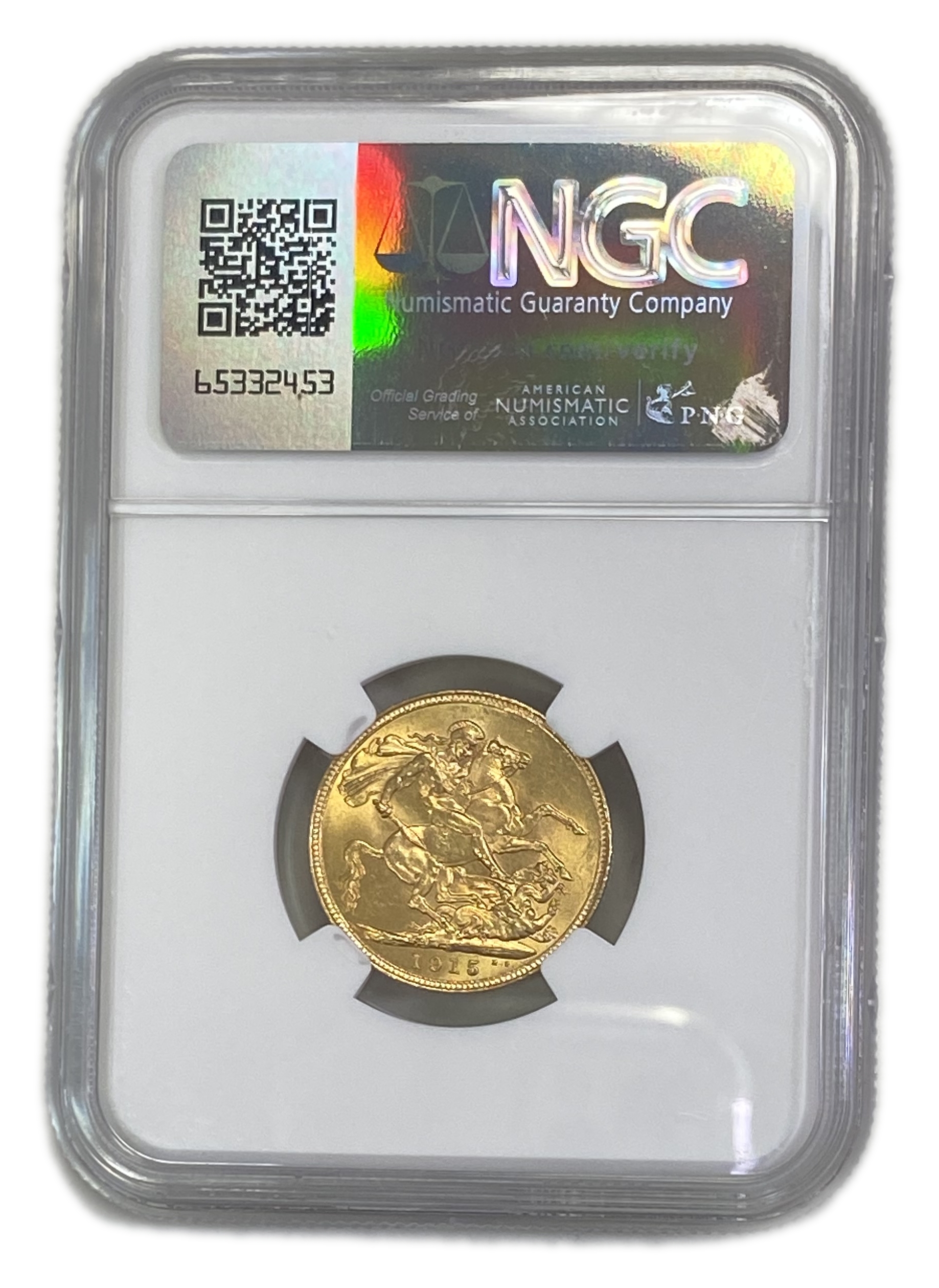 England (Great Britain) – Australia Sydney – 1 Sovereign 1915 S – Edward VII – NGC MS 62 - Gold 917, 7.988g - 1 1