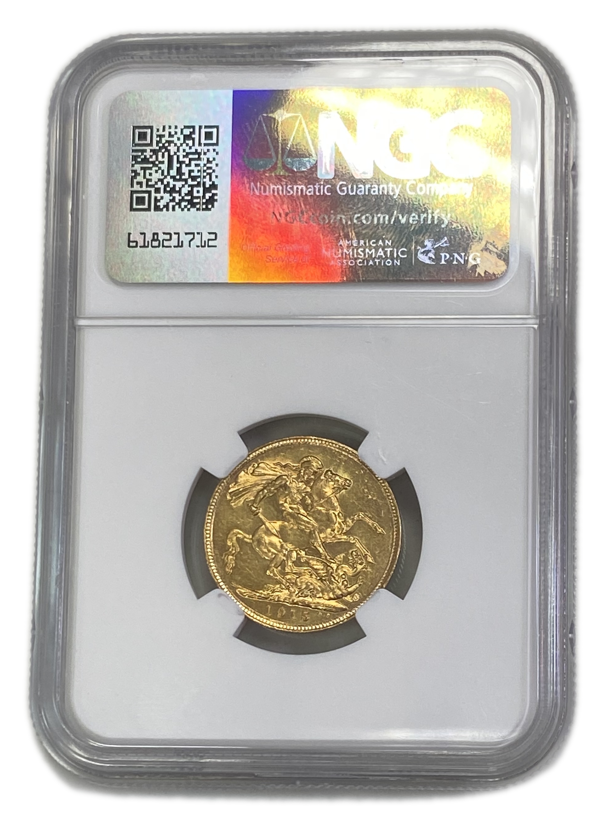 England (Great Britain) – Australia Sydney – 1 Sovereign 1915 S – Edward VII – NGC MS 61 - Gold 917, 7.988g - 1 1