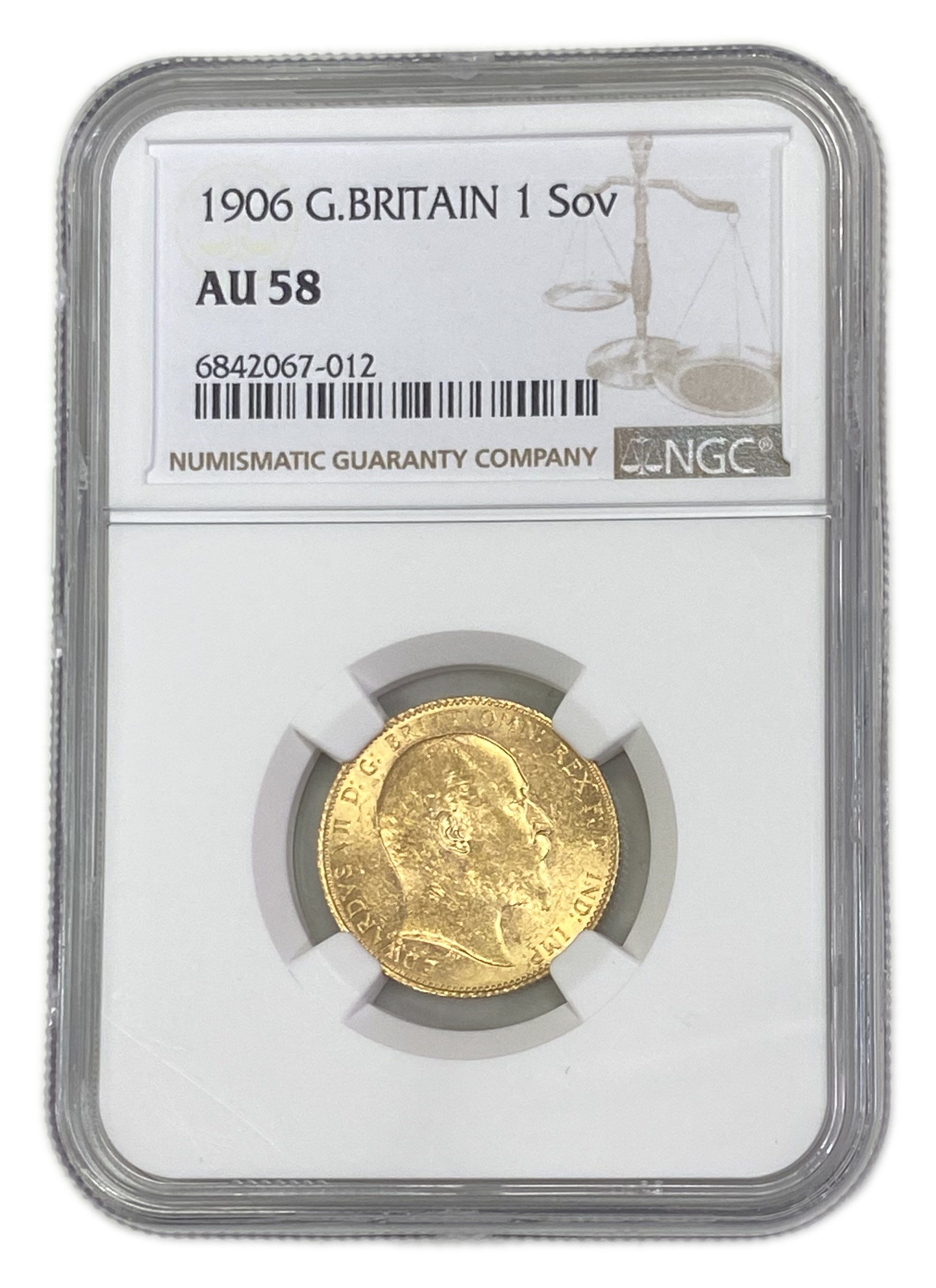 England (Great Britain) – 1 Sovereign 1906 – Edward VII – NGC AU 58 - Gold 917, 7.988g - 1 0