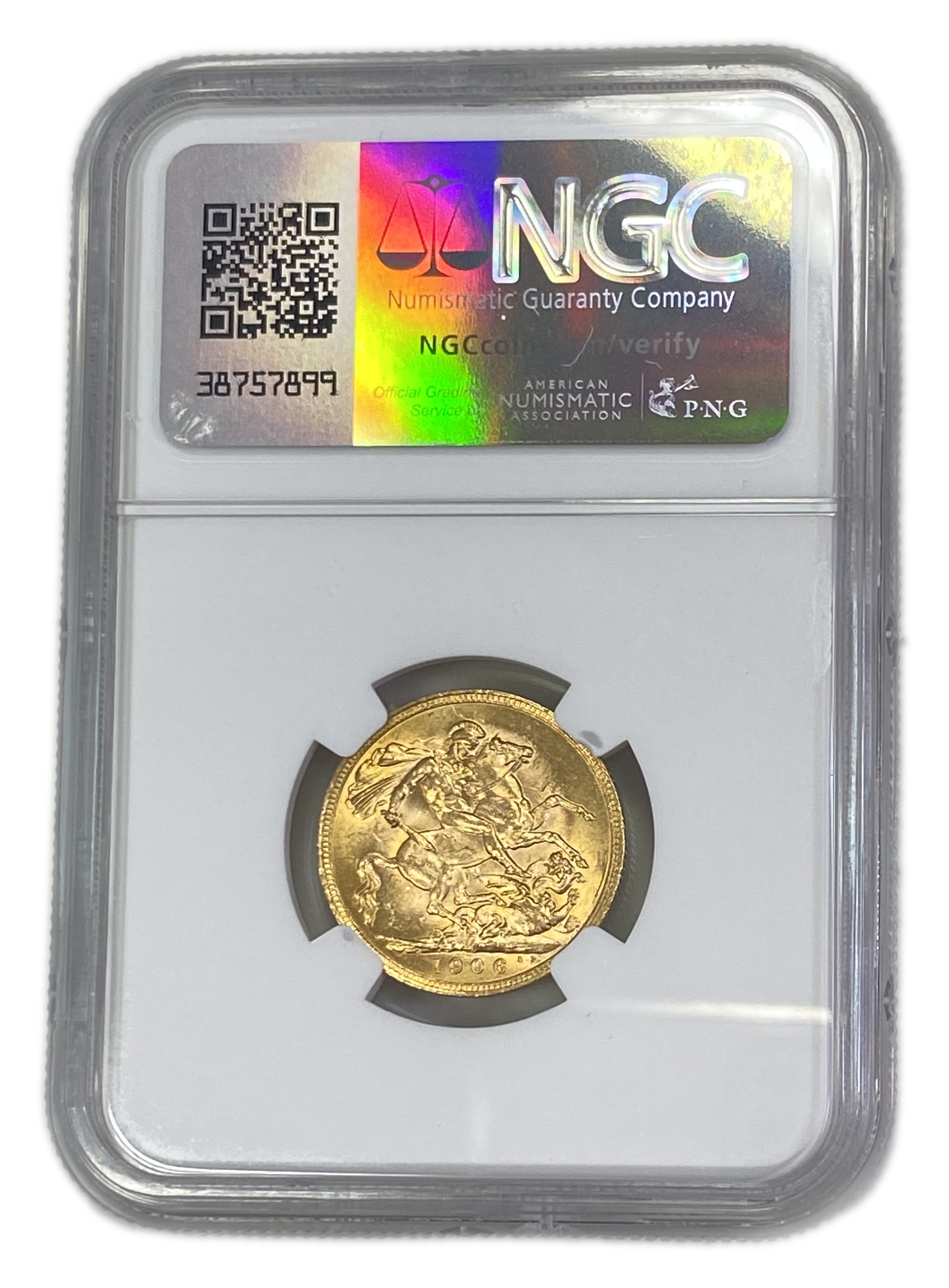 England (Great Britain) – Australia Melbourne – 1 Sovereign 1906 M – Edward VII – NGC MS 62 - Gold 917, 7.988g - 1 1