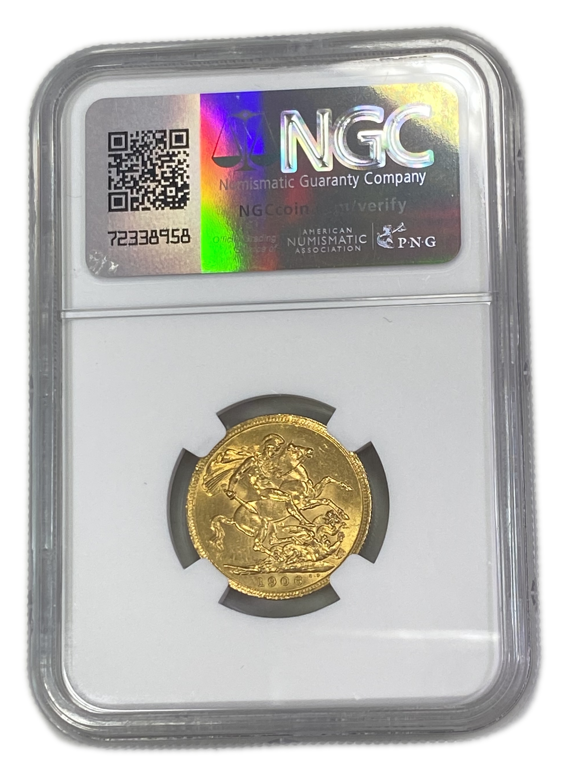 England (Great Britain) – Australia Sydney – 1 Sovereign 1906 S – Edward VII – NGC UNC DETAILS - Gold 917, 7.988g - 1 1