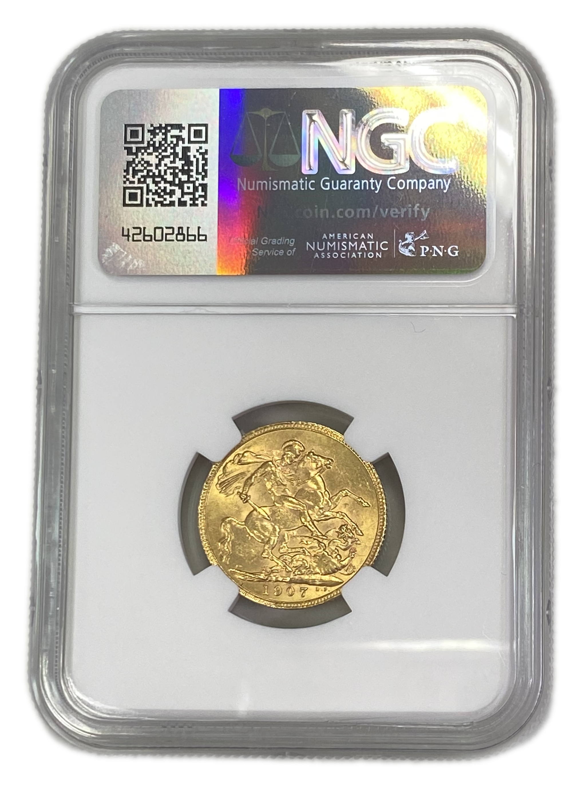 England (Great Britain) – 1 Sovereign 1907 – Edward VII – NGC MS 61 - Gold 917, 7.988g - 1 1
