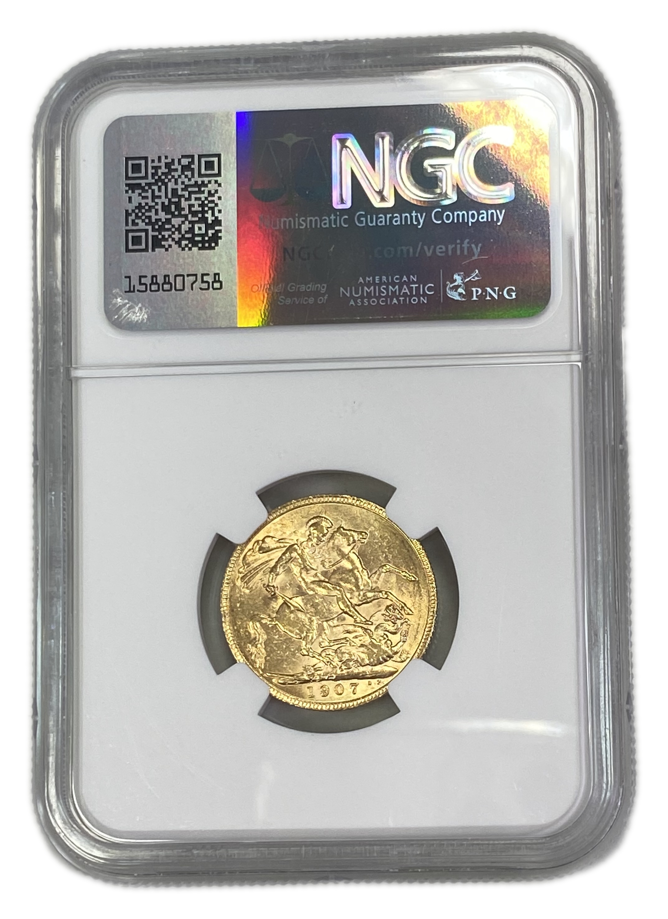 England (Great Britain) – 1 Sovereign 1907 – Edward VII – NGC AU 58 - Gold 917, 7.988g - 1 1