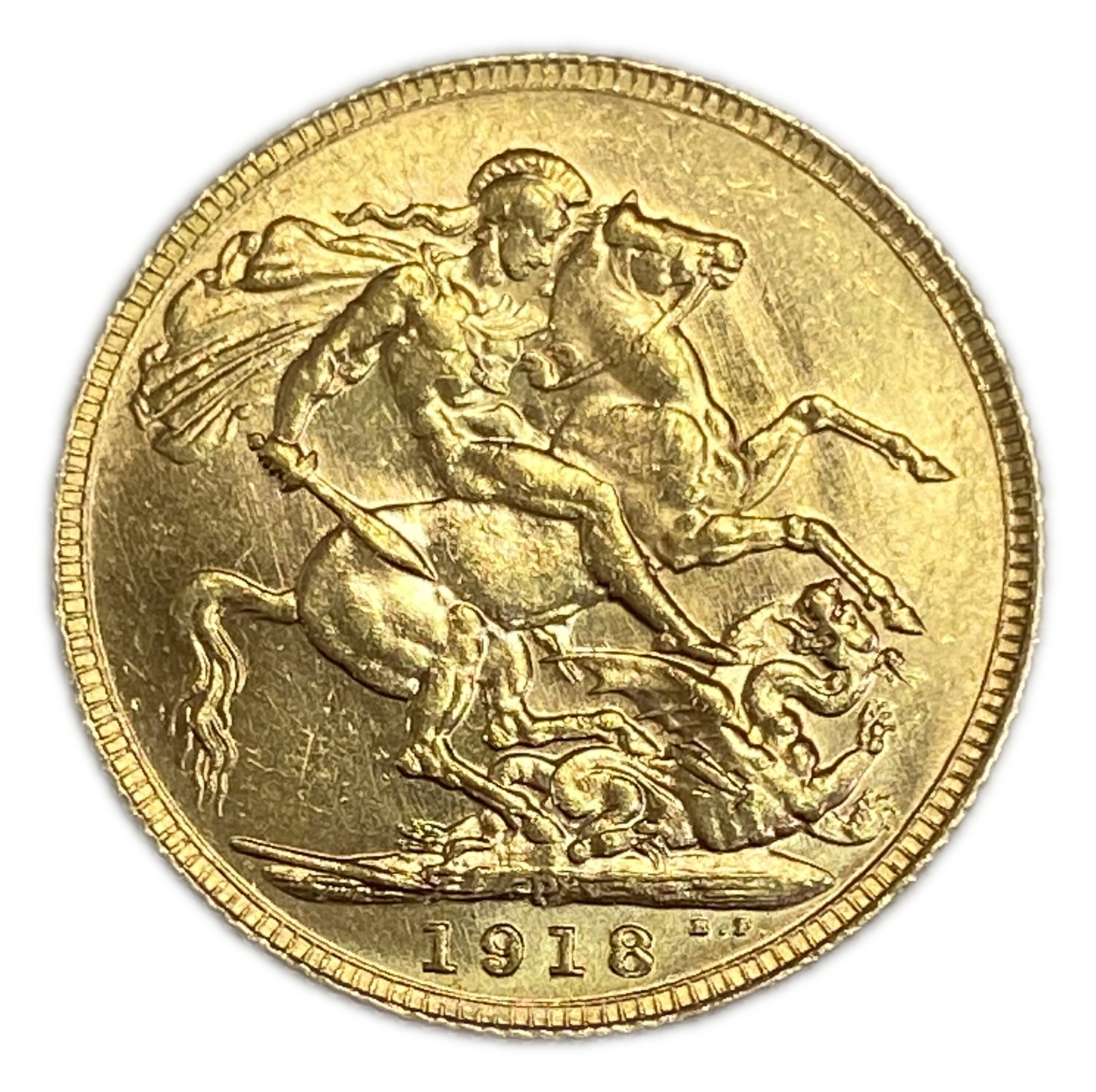 England (Great Britain) – Australia Perth – 1 Sovereign 1918 P – Edward VII – XF Condition - Gold 917, 7.988g - 1 0