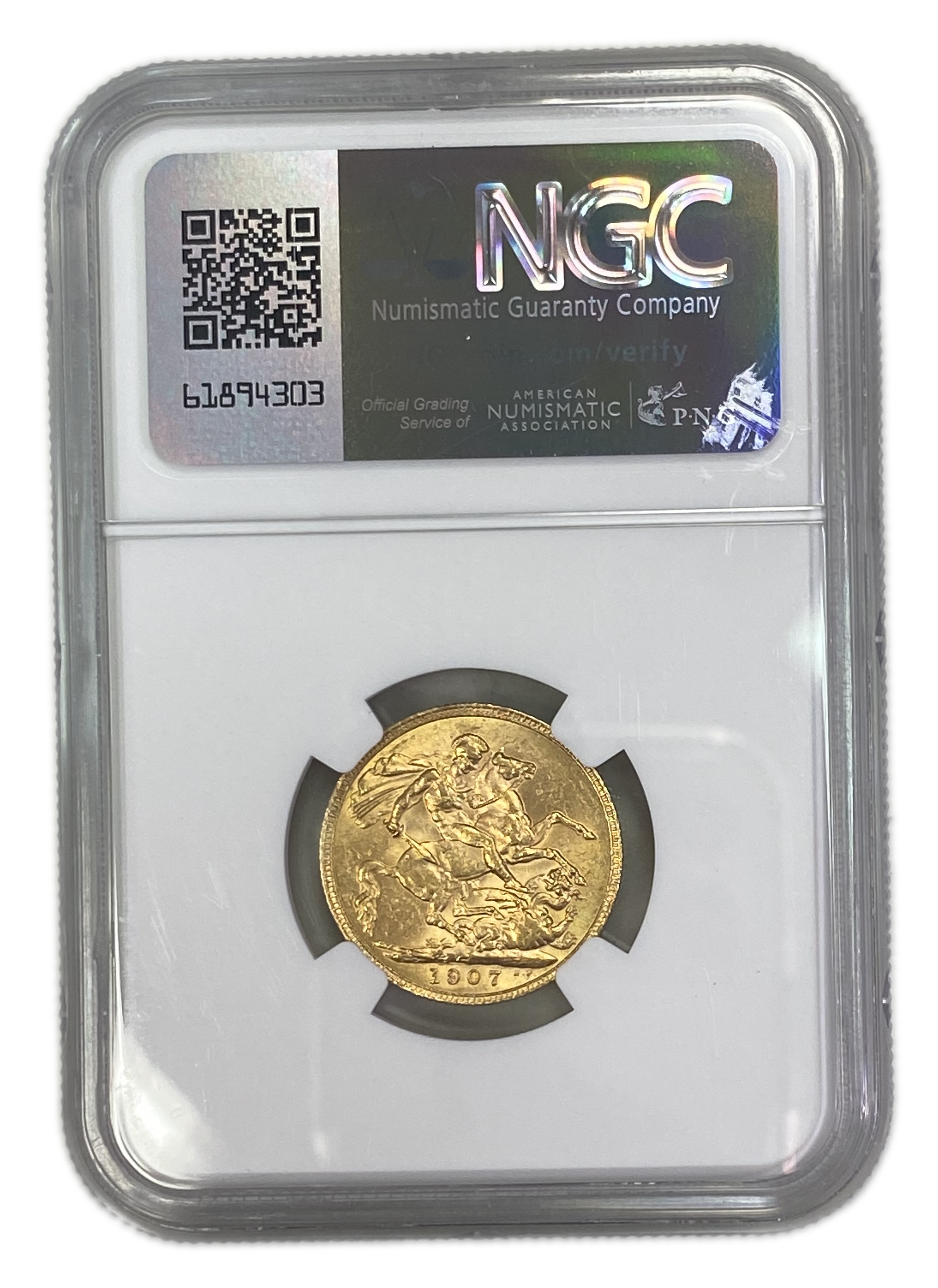 England (Great Britain) – 1 Sovereign 1907 – Edward VII – NGC AU 58 - Gold 917, 7.988g - 1 1