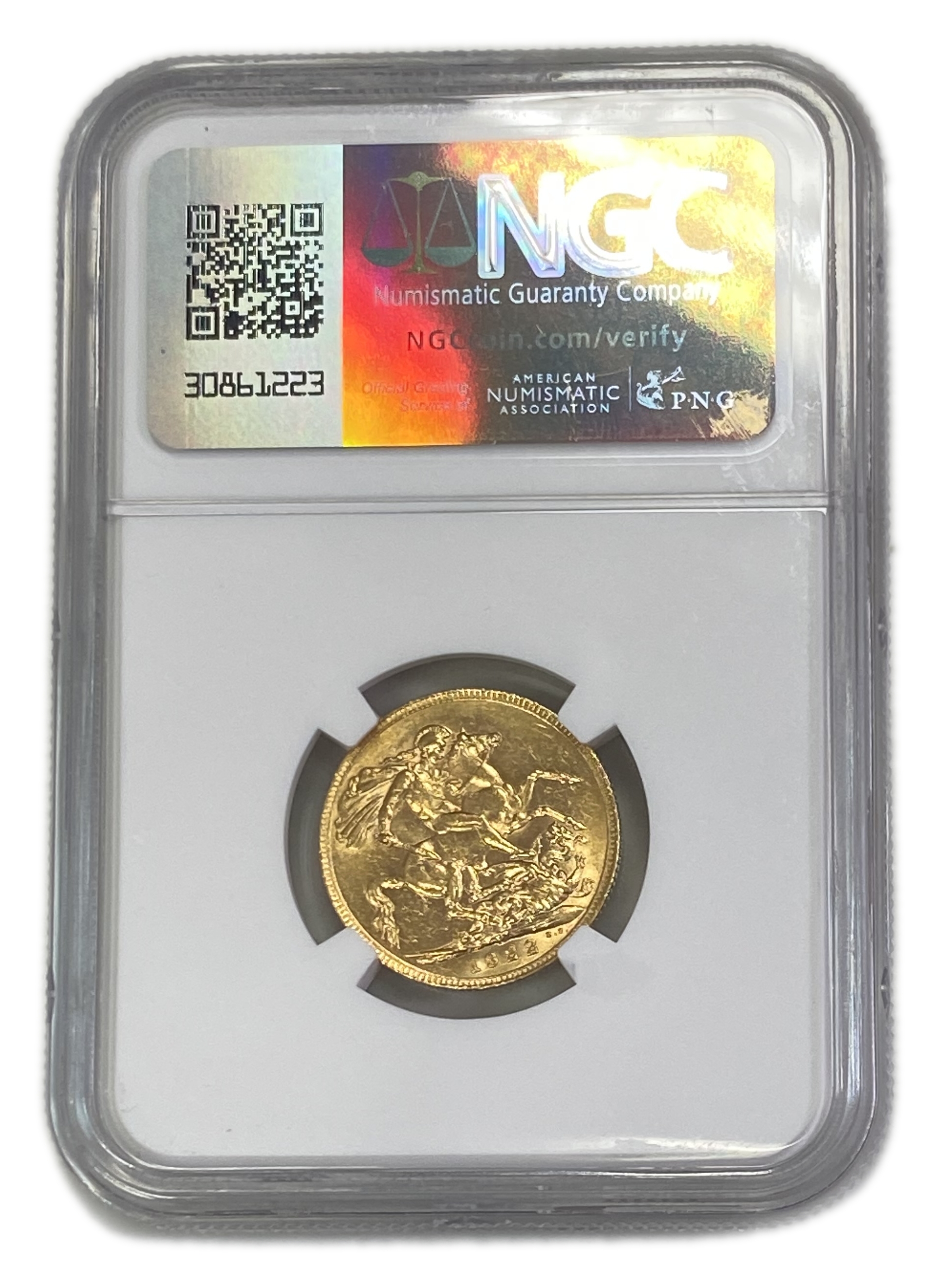 England (Great Britain) – Australia Perth – 1 Sovereign 1922 P – Edward VII – NGC MS 61 - Gold 917, 7.988g
... - 1 1