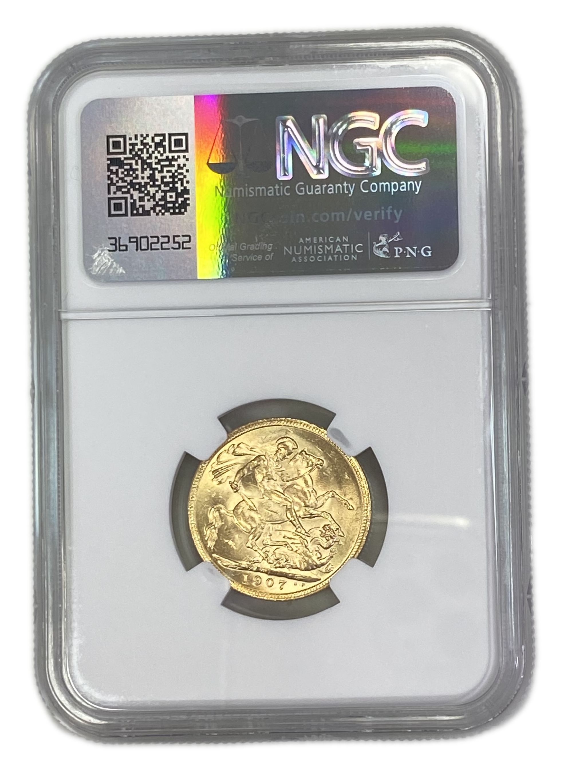 England (Great Britain) – Australia Melbourne – 1 Sovereign 1907 M – Edward VII – NGC MS 62 - Gold 917, 7.988g - 1 1