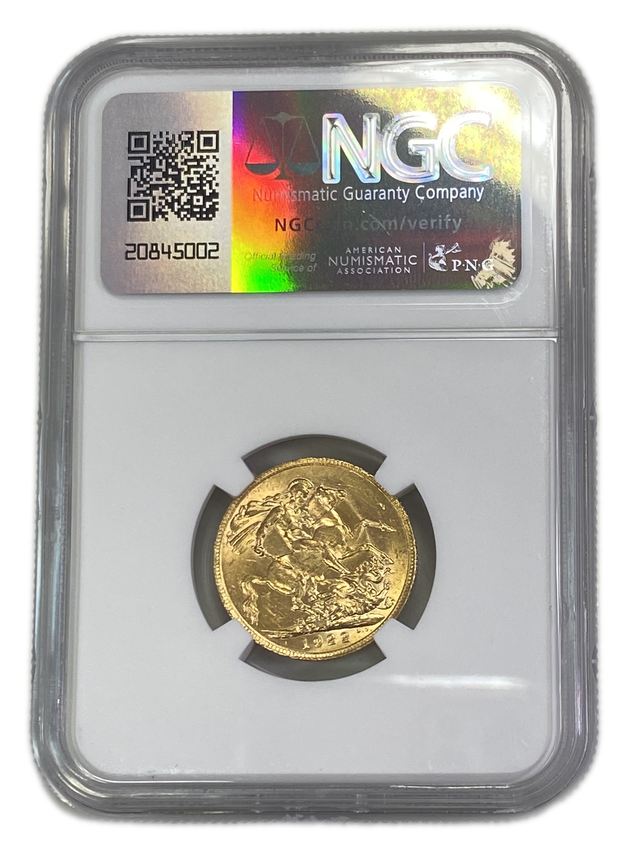 England (Great Britain) – Australia Perth – 1 Sovereign 1922 P – Edward VII – NGC MS 61 - Gold 917, 7.988g
... - 1 1