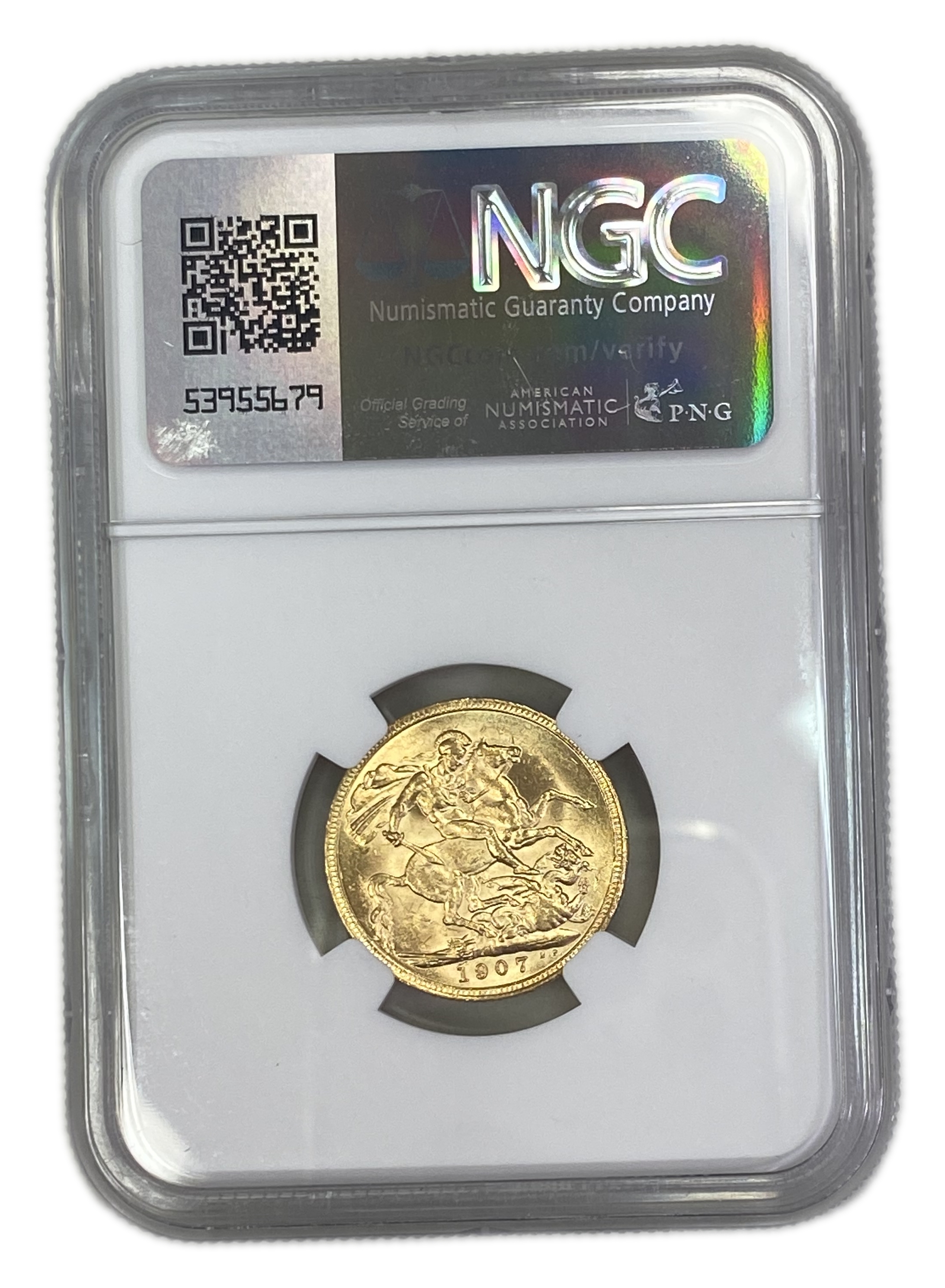 England (Great Britain) – Australia Melbourne – 1 Sovereign 1907 M – Edward VII – NGC MS 62 - Gold 917, 7.988g - 1 1