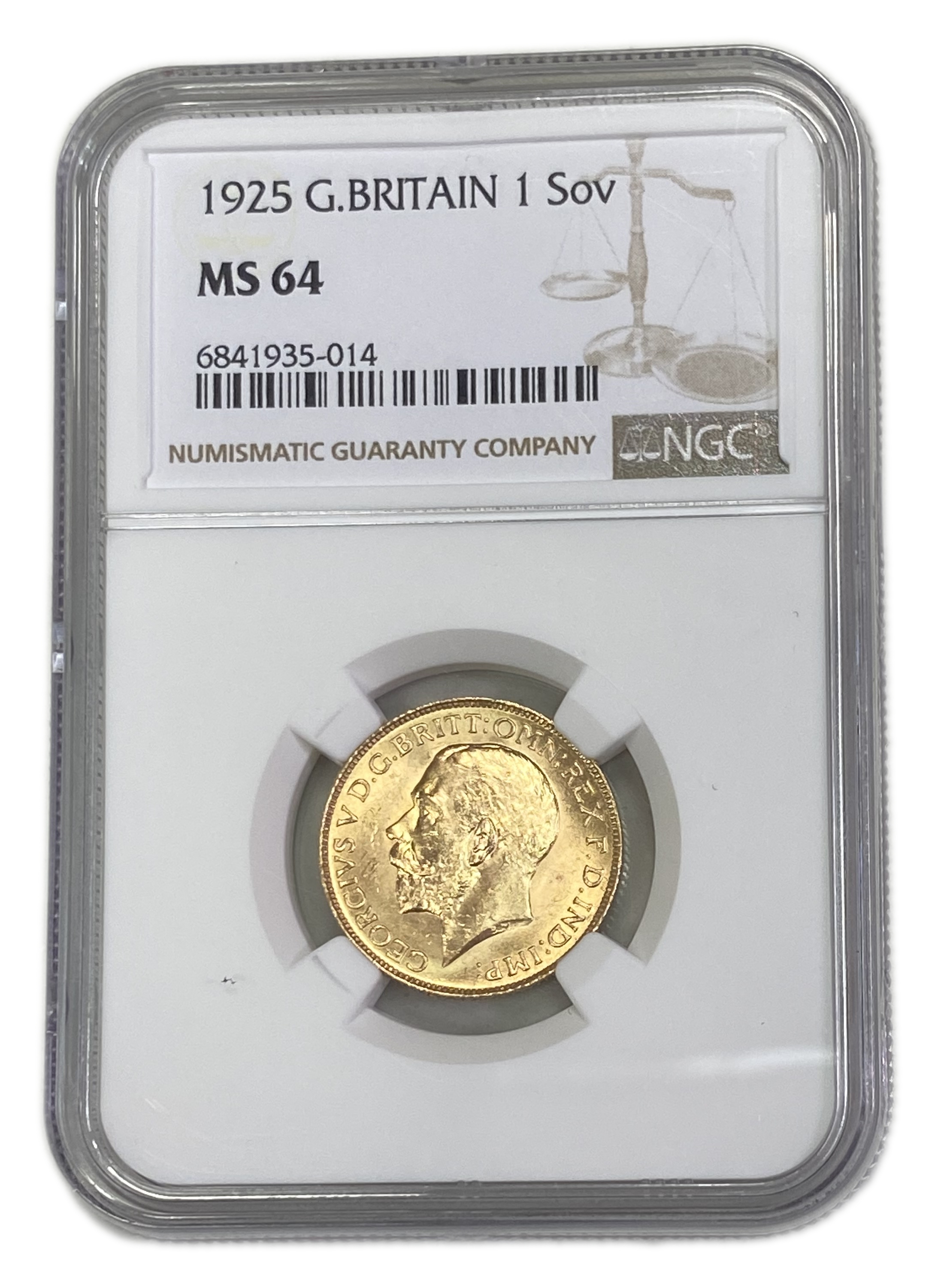 England (Great Britain) – 1 Sovereign 1925 – Edward VII – NGC MS 64 - Gold 917, 7.988g
Only 10% fees + VAT ...