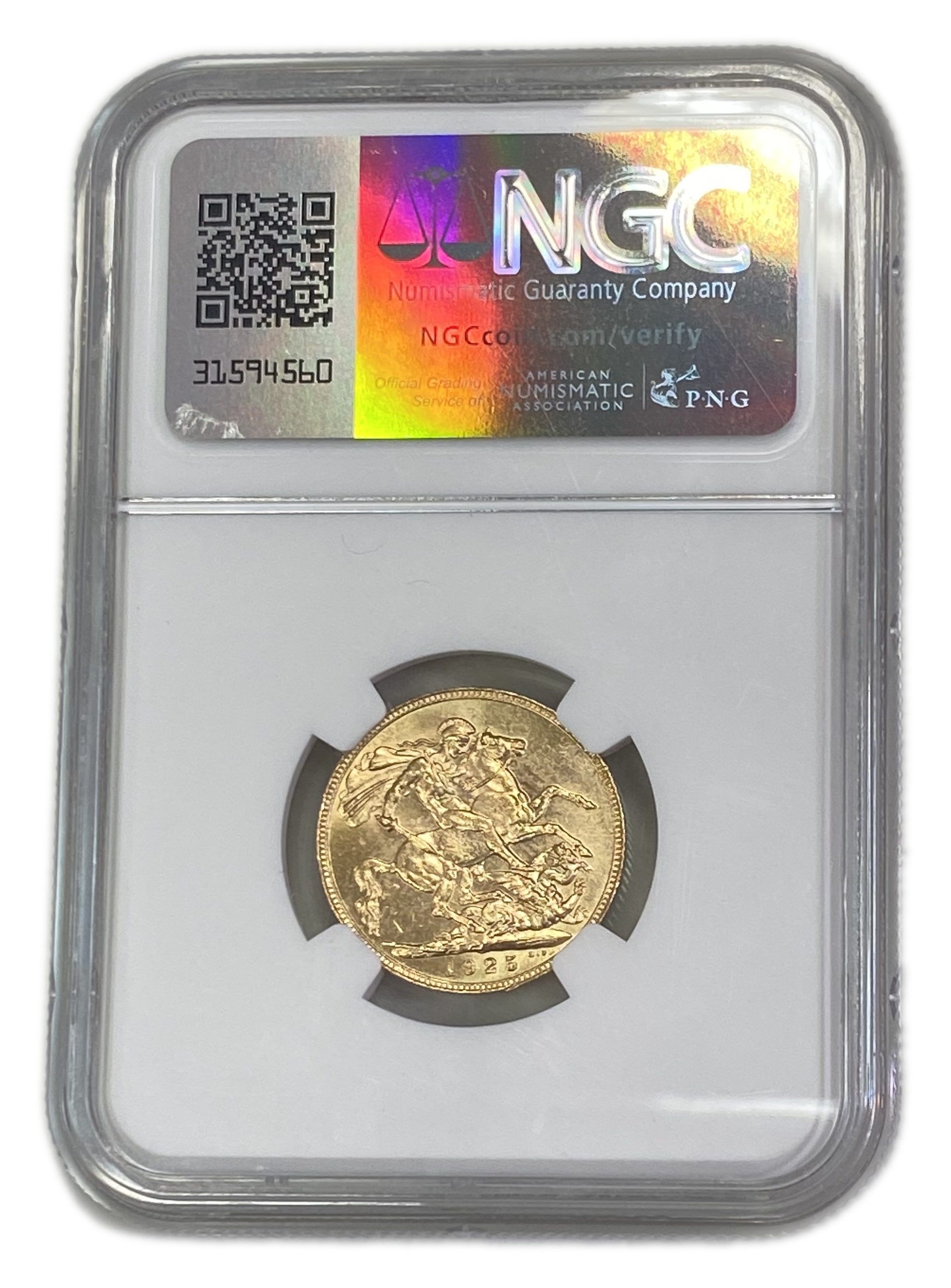 England (Great Britain) – 1 Sovereign 1925 – Edward VII – NGC MS 64 - Gold 917, 7.988g
Only 10% fees + VAT ... - 1 1