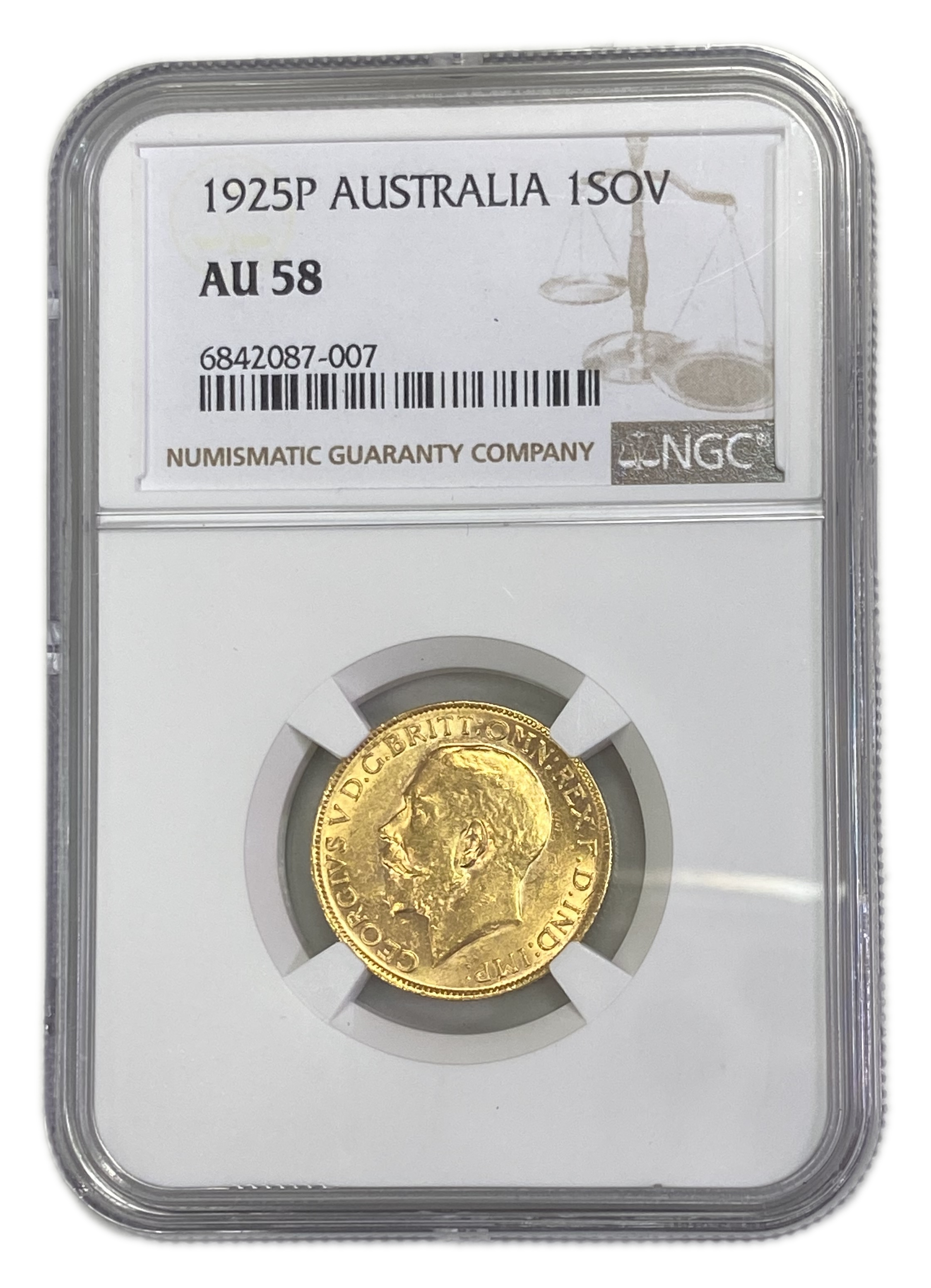 England (Great Britain) – Australia Perth – 1 Sovereign 1925 P – Edward VII – NGC AU 58 - Gold 917, 7.988g
... - 1 0