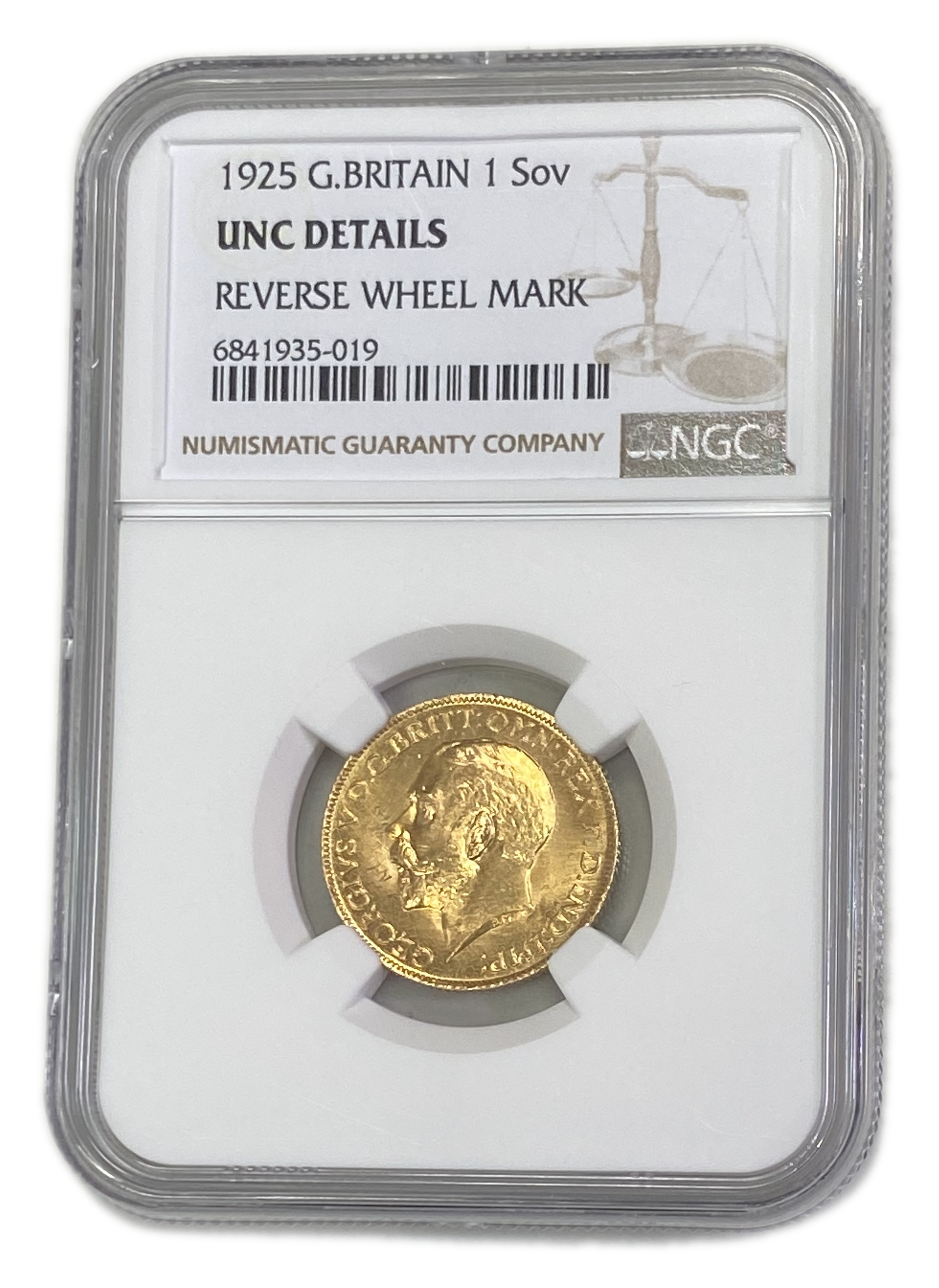 England (Great Britain) – 1 Sovereign 1925 – Edward VII – NGC UNC DETAILS - Gold 917, 7.988g
Only 10% fees ...