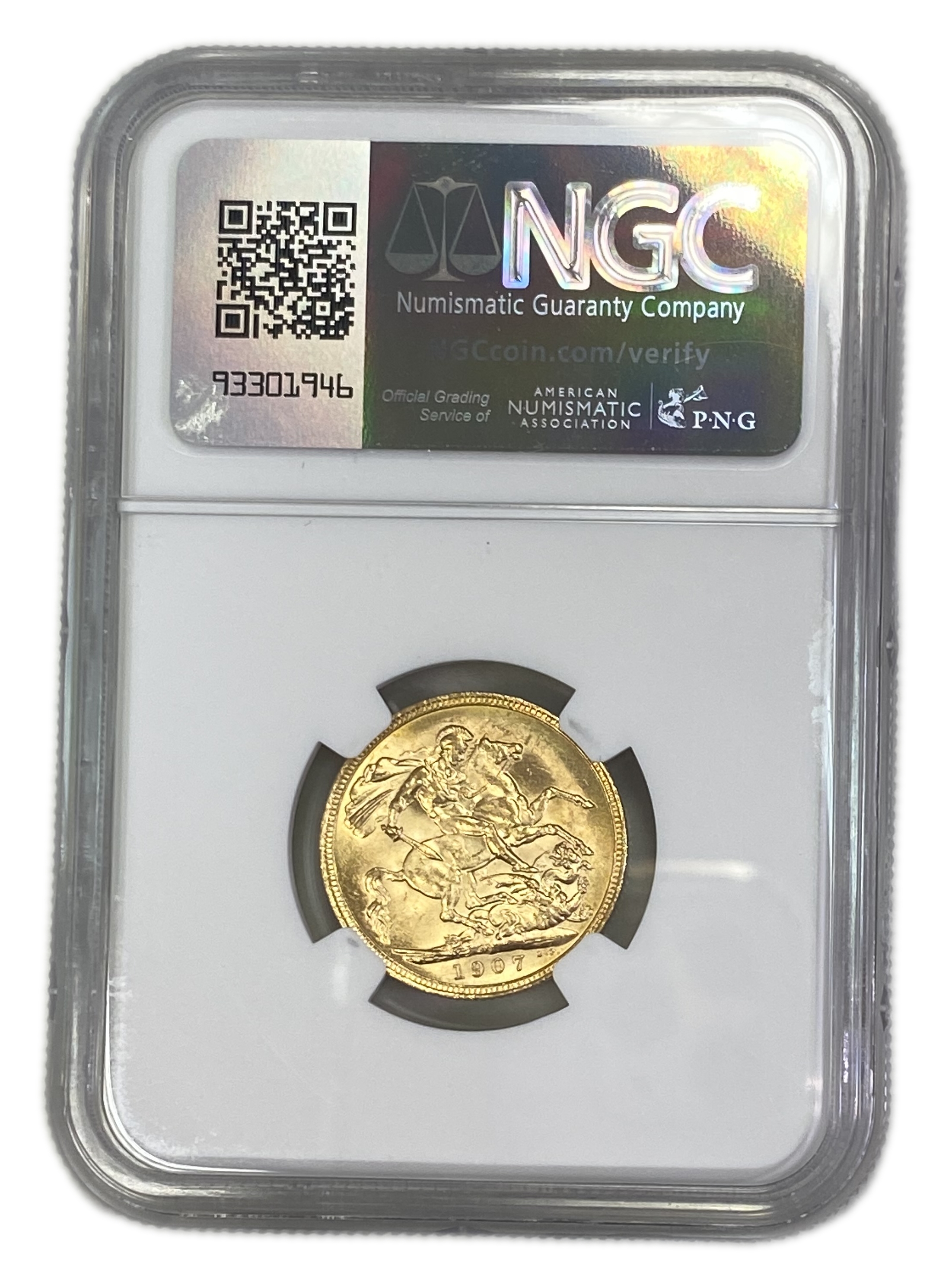 England (Great Britain) – Australia Melbourne – 1 Sovereign 1907 M – Edward VII – NGC MS 62 - Gold 917, 7.988g - 1 1