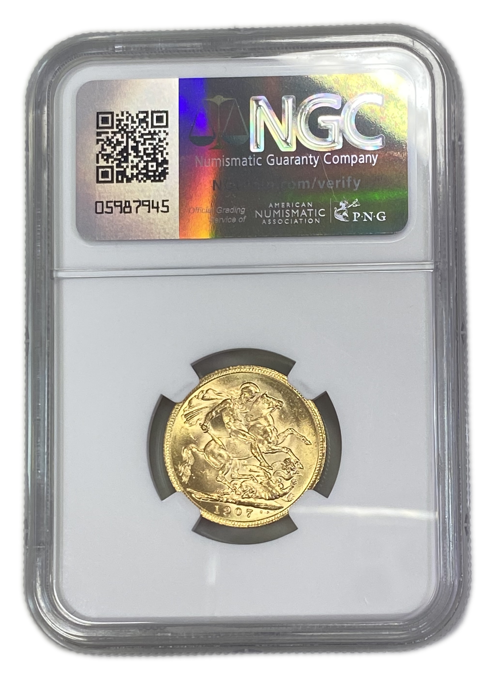 England (Great Britain) – Australia Melbourne – 1 Sovereign 1907 M – Edward VII – NGC MS 61 - Gold 917, 7.988g - 1 1