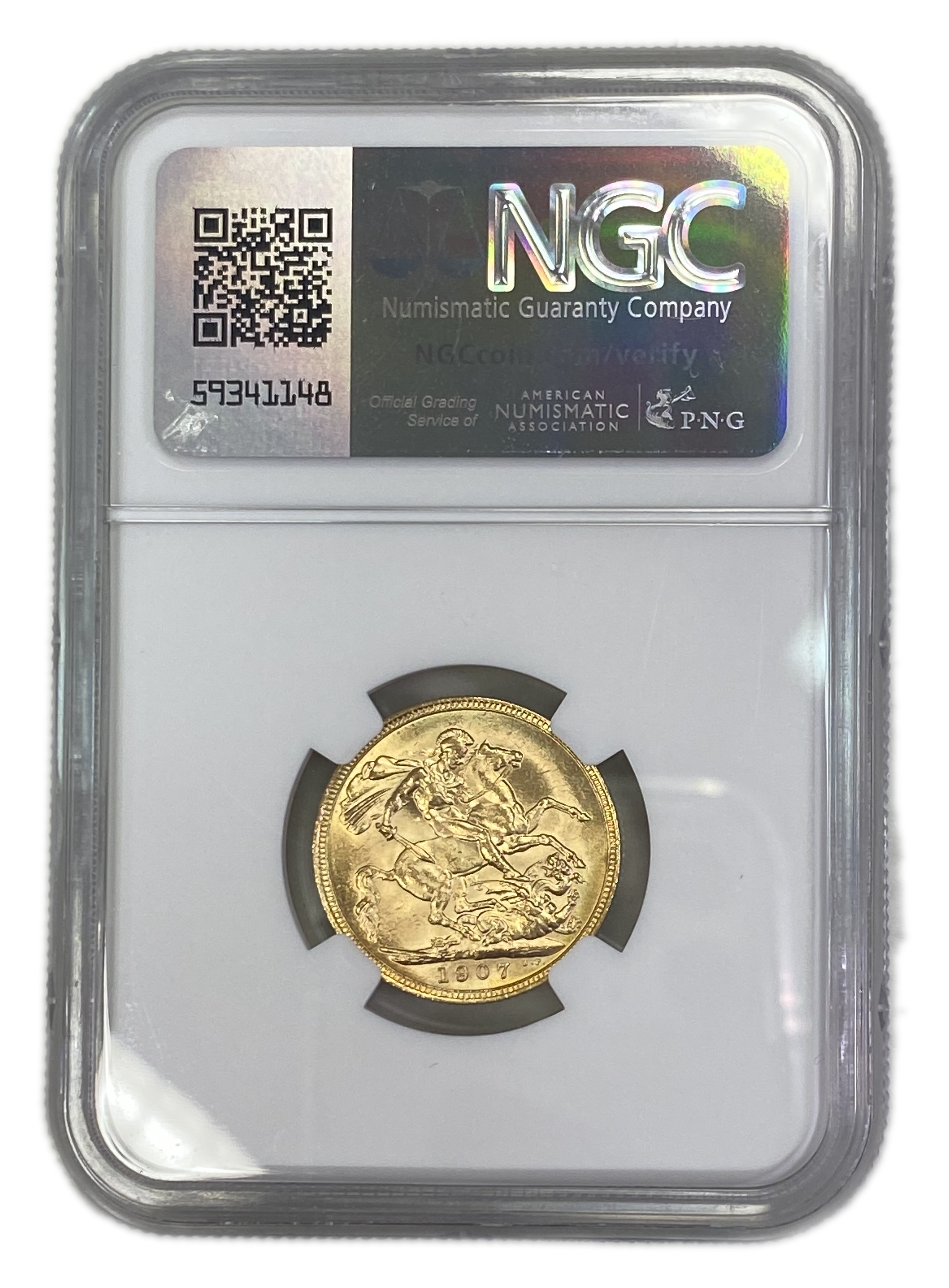 England (Great Britain) – Australia Melbourne – 1 Sovereign 1907 M – Edward VII – NGC MS 61 - Gold 917, 7.988g - 1 1