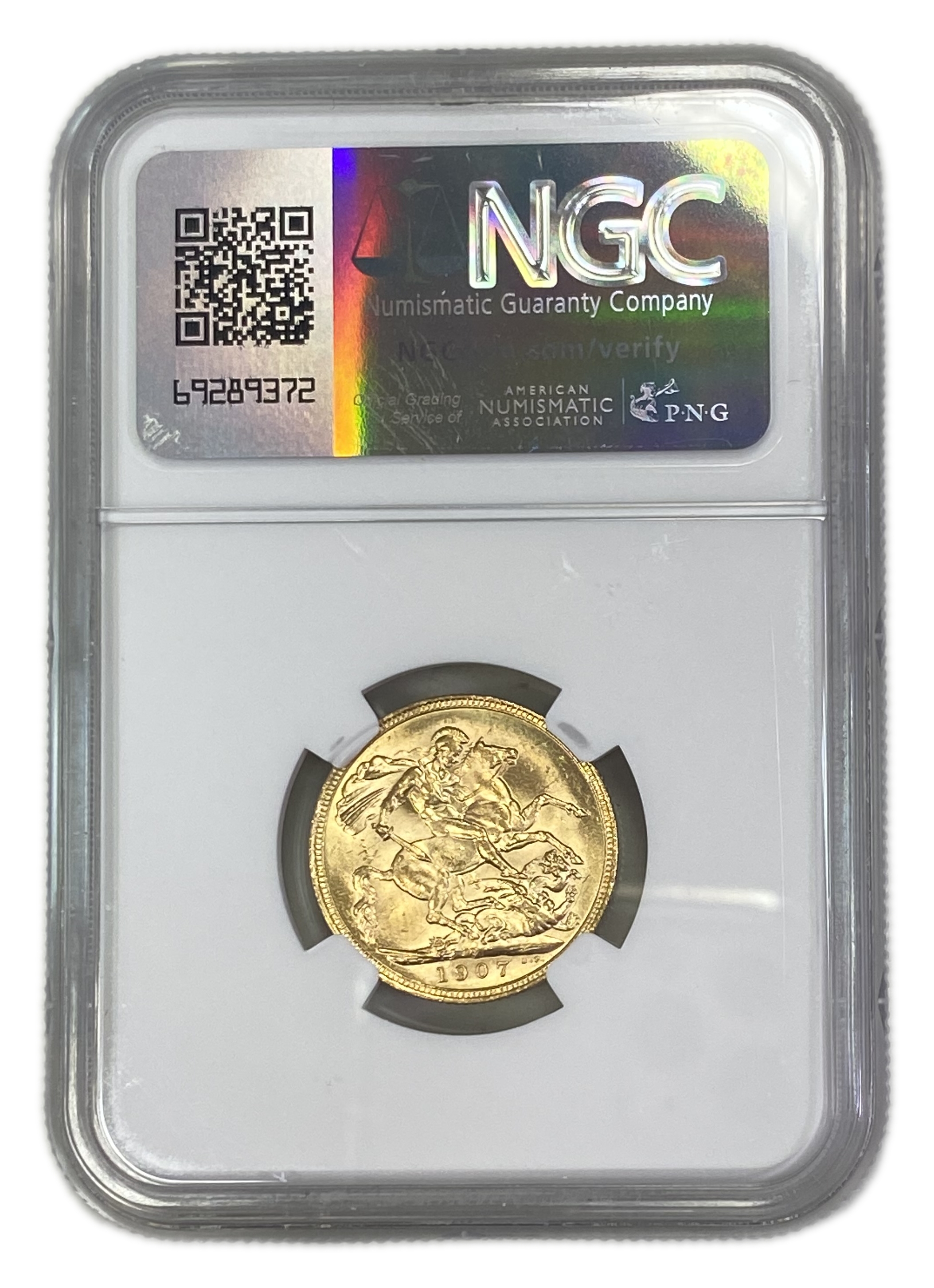 England (Great Britain) – Australia Melbourne – 1 Sovereign 1907 M – Edward VII – NGC MS 61 - Gold 917, 7.988g - 1 1