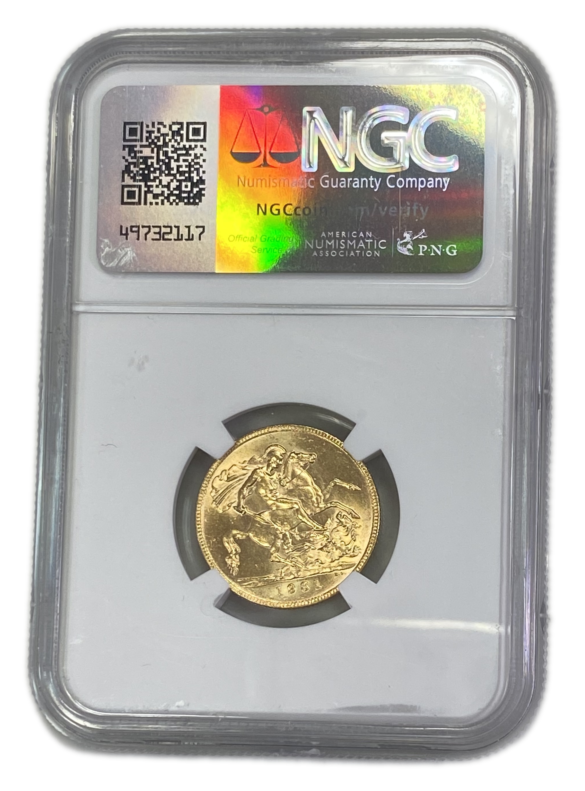England (Great Britain) – Australia Perth – 1 Sovereign 1931 P – Edward VII – NGC MS 62 - Gold 917, 7.988g
... - 1 1