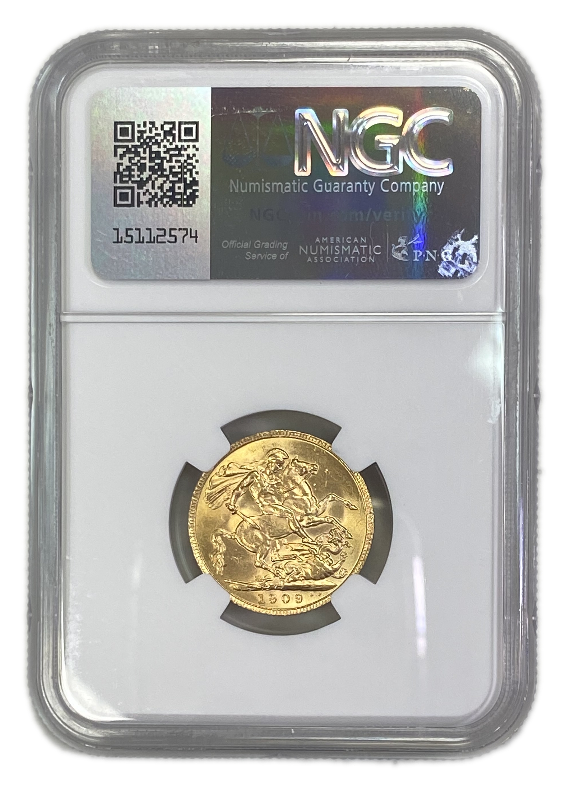 England (Great Britain) – 1 Sovereign 1909 – Edward VII – NGC MS 61 - Gold 917, 7.988g - 1 1
