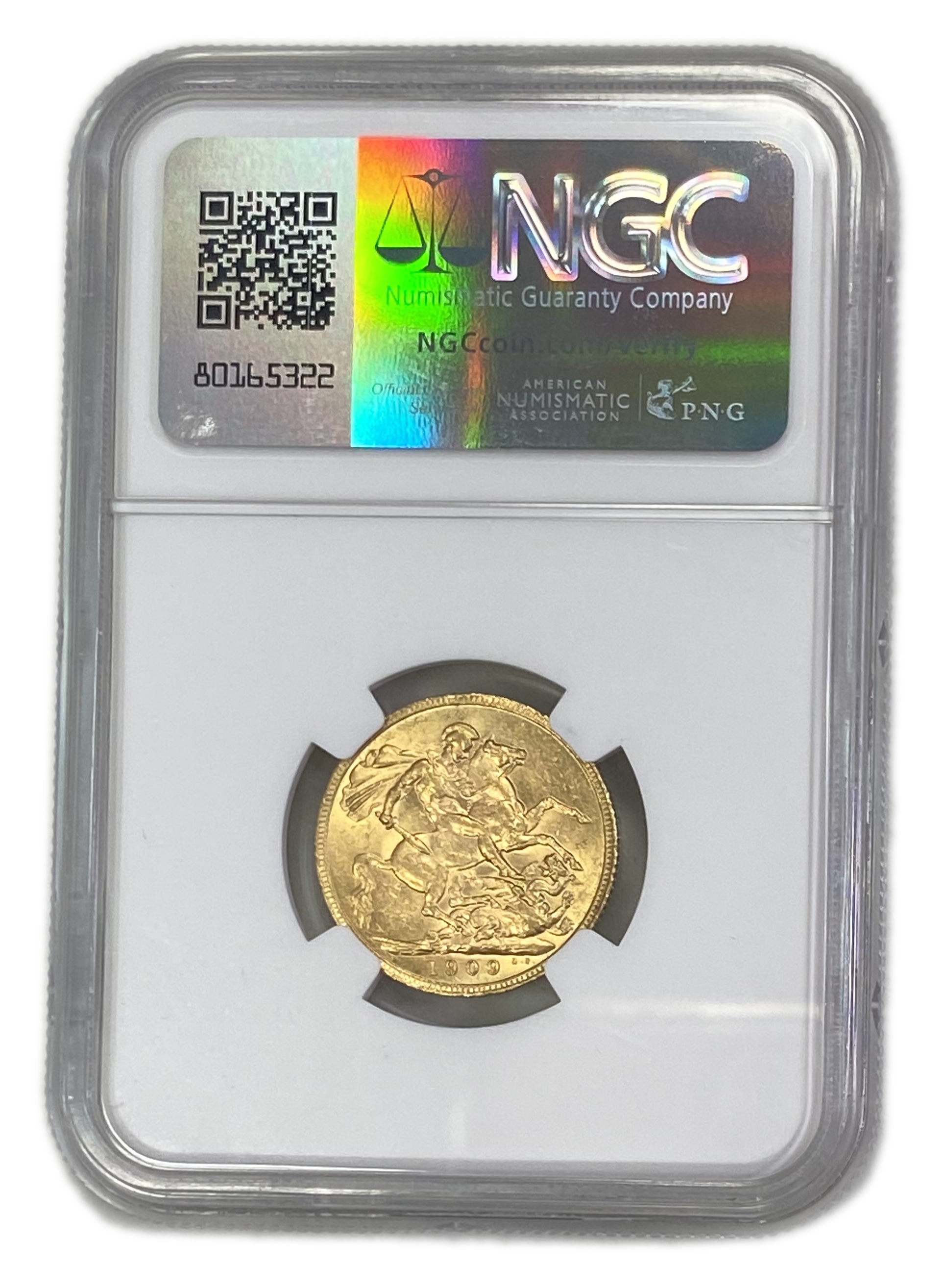 England (Great Britain) – 1 Sovereign 1909 – Edward VII – NGC MS 61 - Gold 917, 7.988g - 1 1