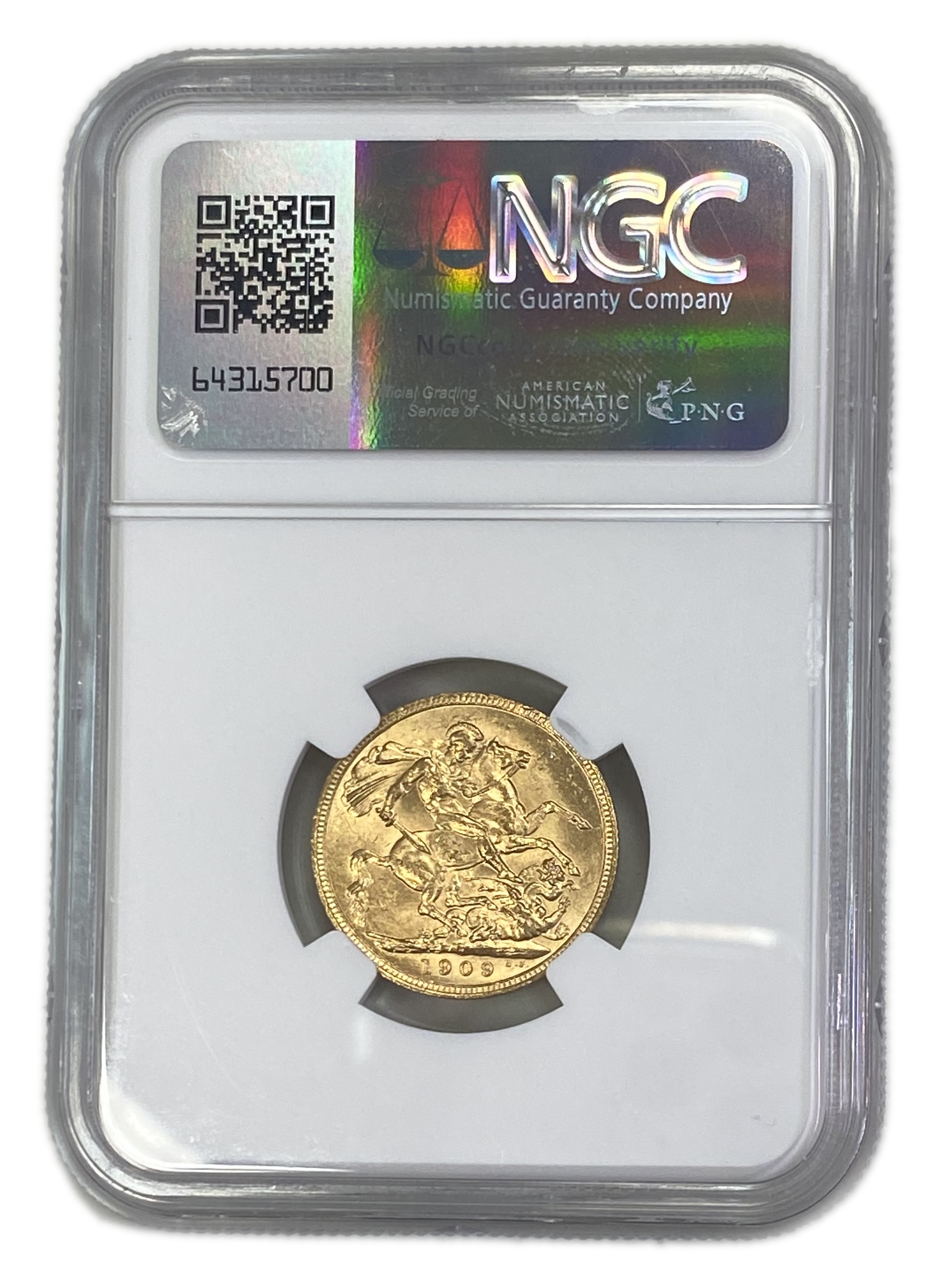 England (Great Britain) – Australia Melbourne – 1 Sovereign 1909 M – Edward VII – NGC MS 62 - Gold 917, 7.988g - 1 1