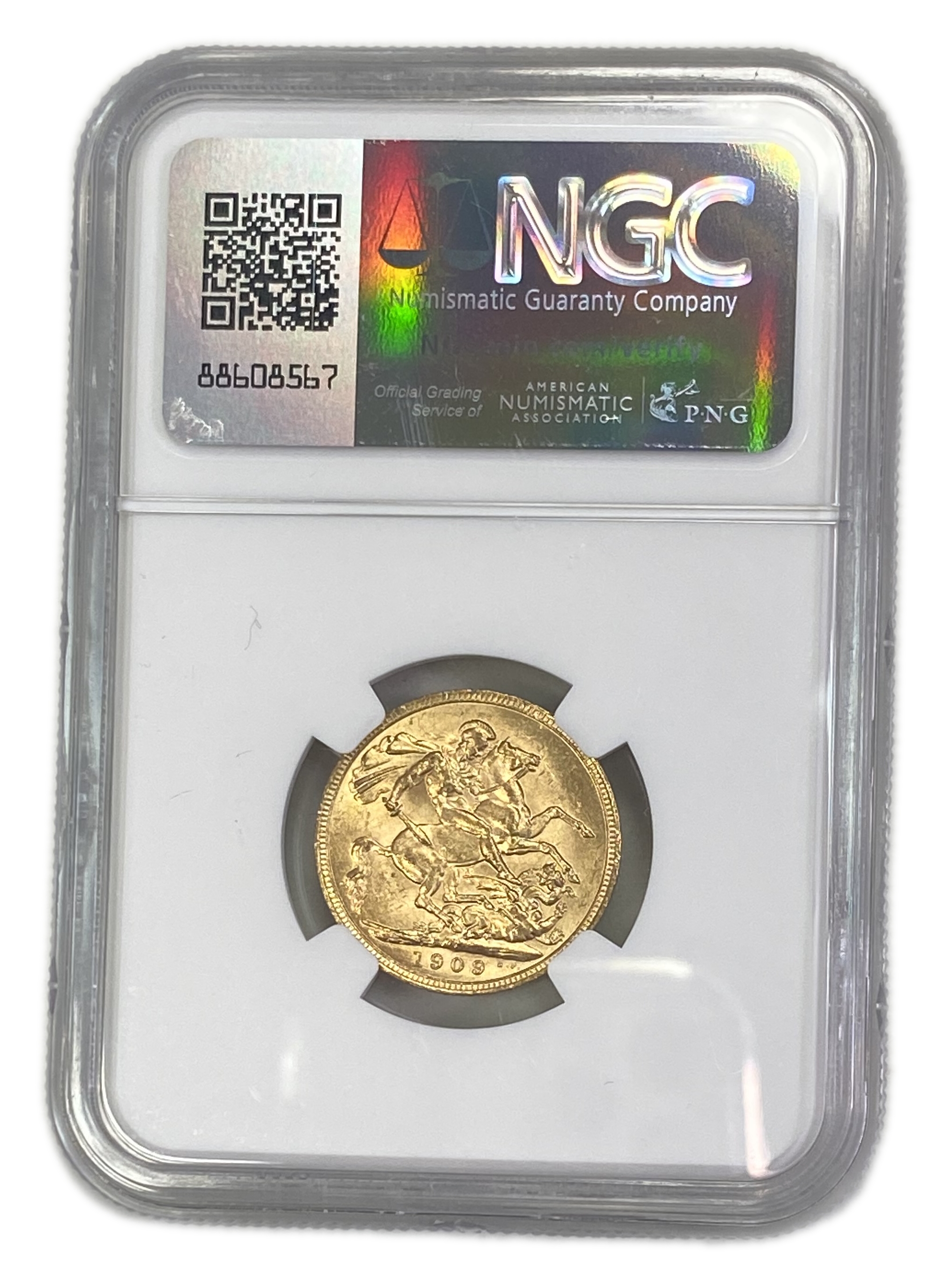England (Great Britain) – Australia Melbourne – 1 Sovereign 1909 M – Edward VII – NGC MS 62 - Gold 917, 7.988g - 1 1