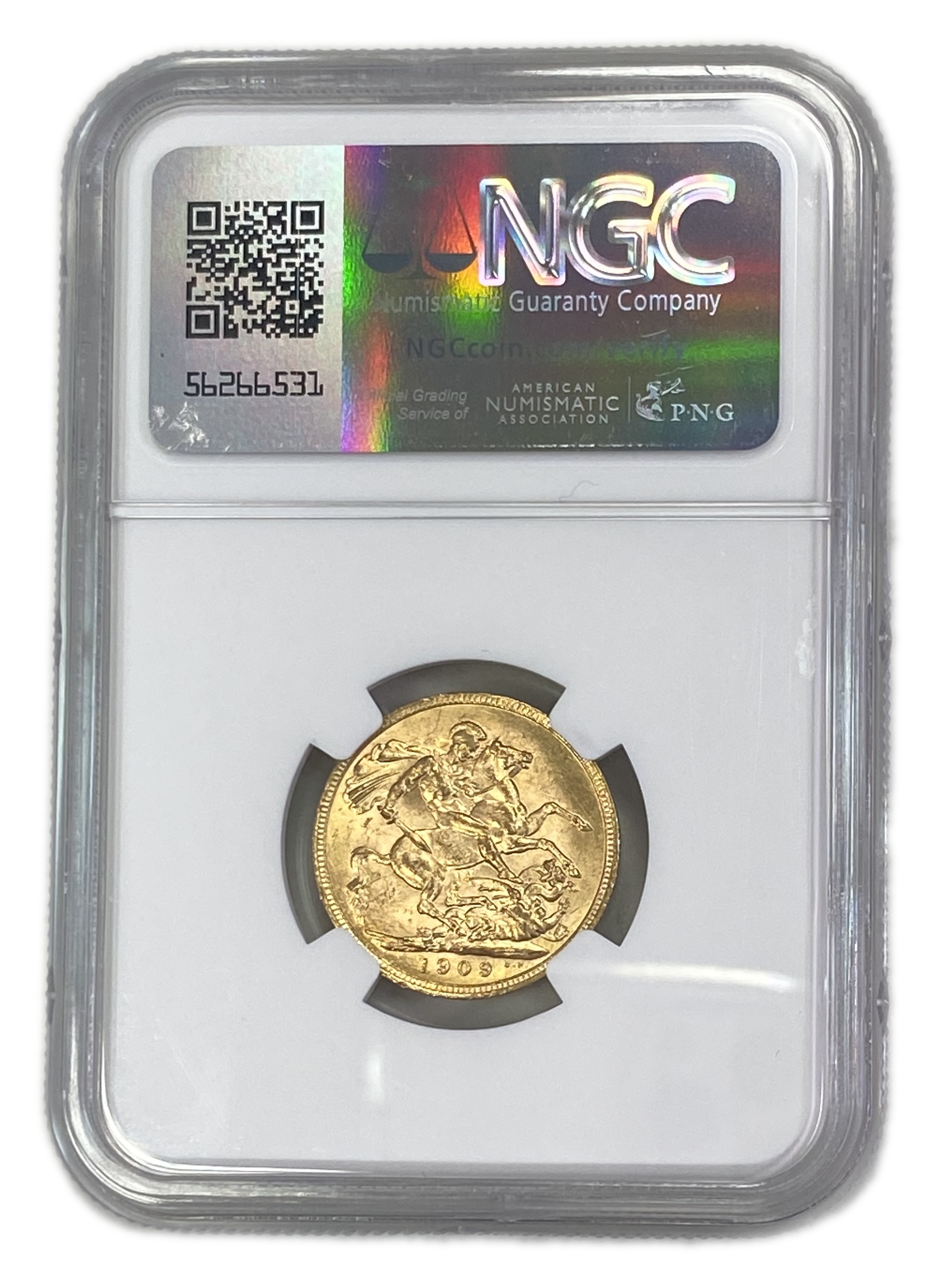 England (Great Britain) – Australia Melbourne – 1 Sovereign 1909 M – Edward VII – NGC MS 62 - Gold 917, 7.988g - 1 1