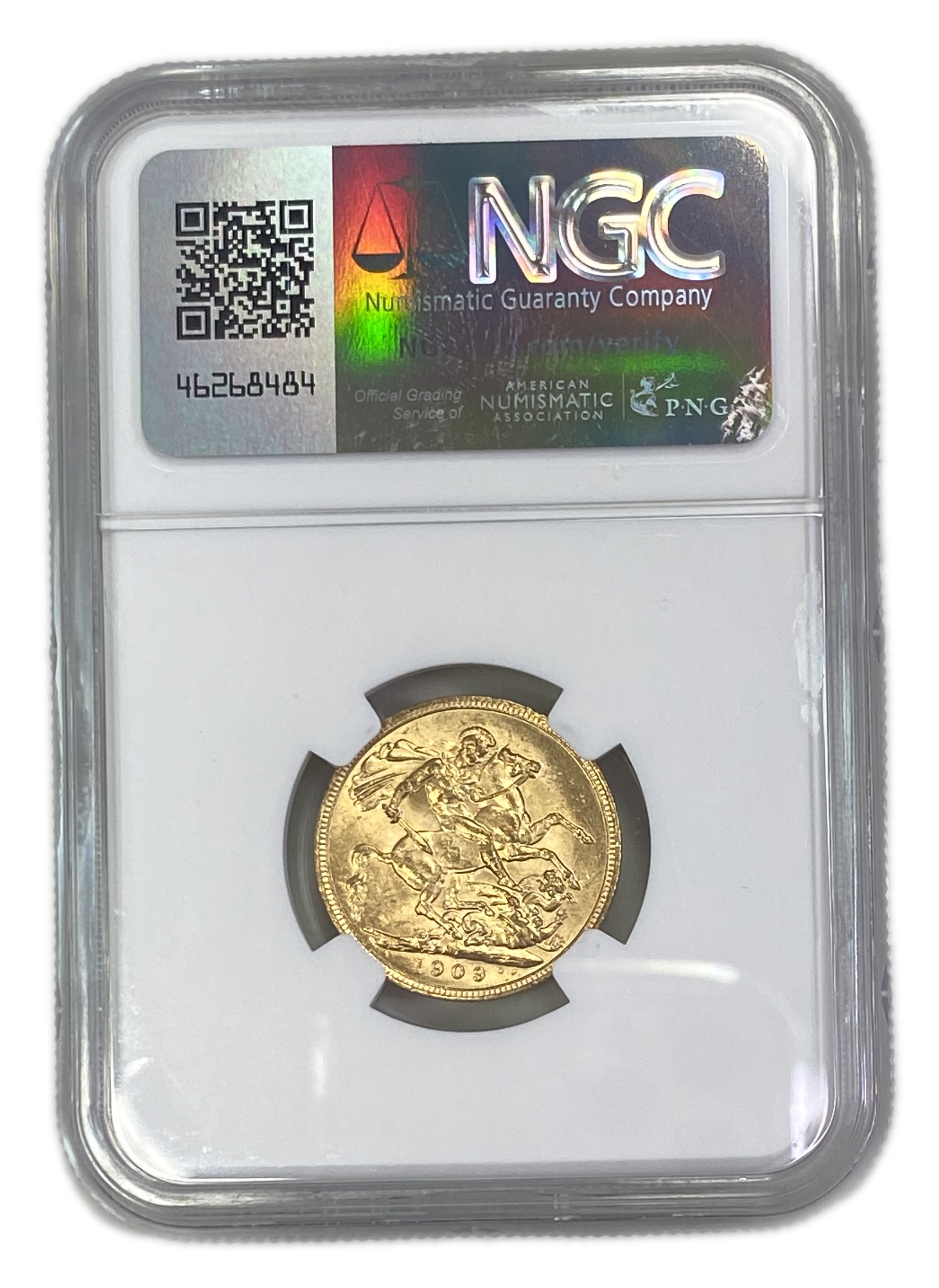 England (Great Britain) – Australia Melbourne – 1 Sovereign 1909 M – Edward VII – NGC MS 62 - Gold 917, 7.988g - 1 1