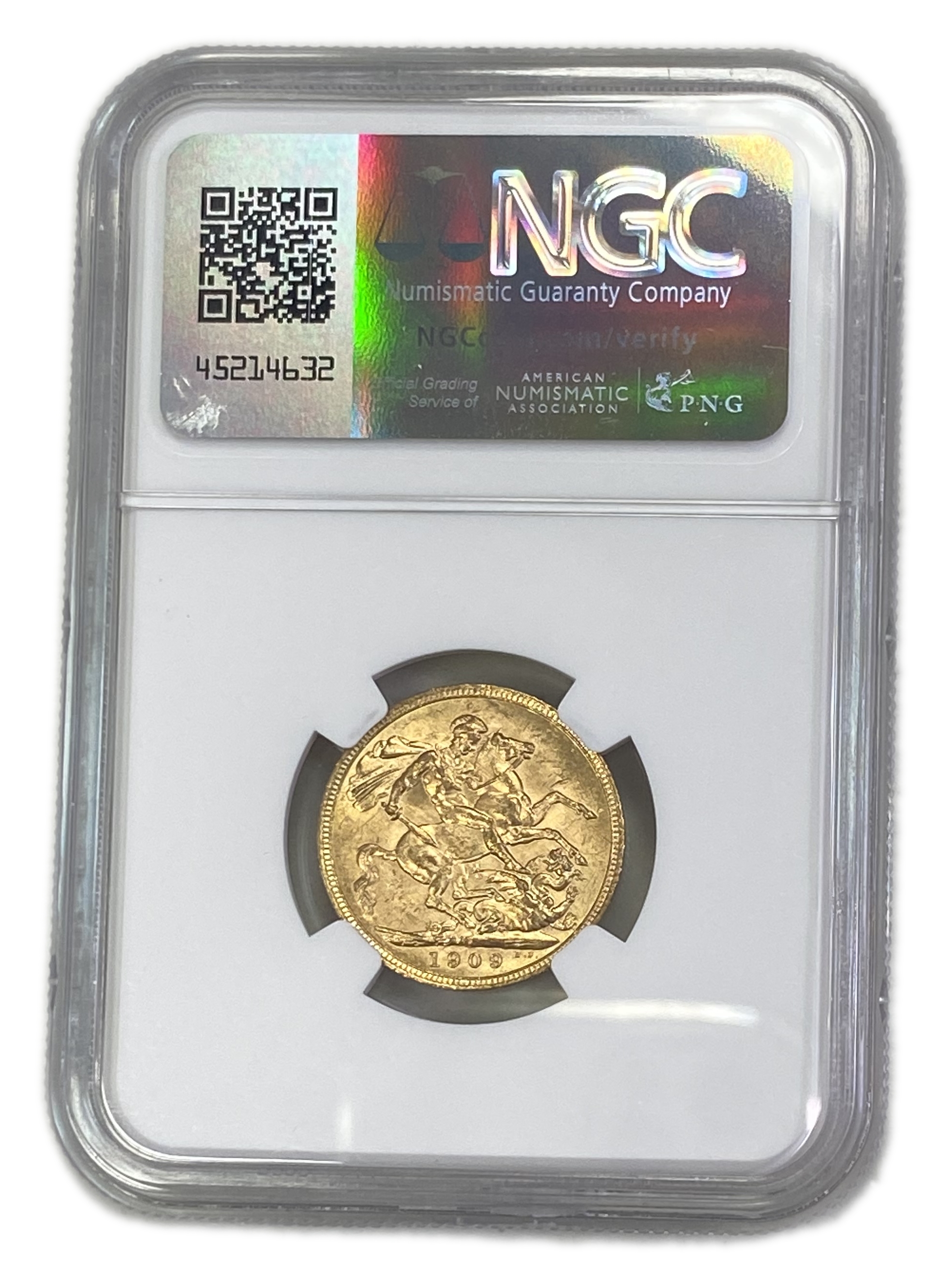 England (Great Britain) – Australia Melbourne – 1 Sovereign 1909 M – Edward VII – NGC MS 61 - Gold 917, 7.988g - 1 1