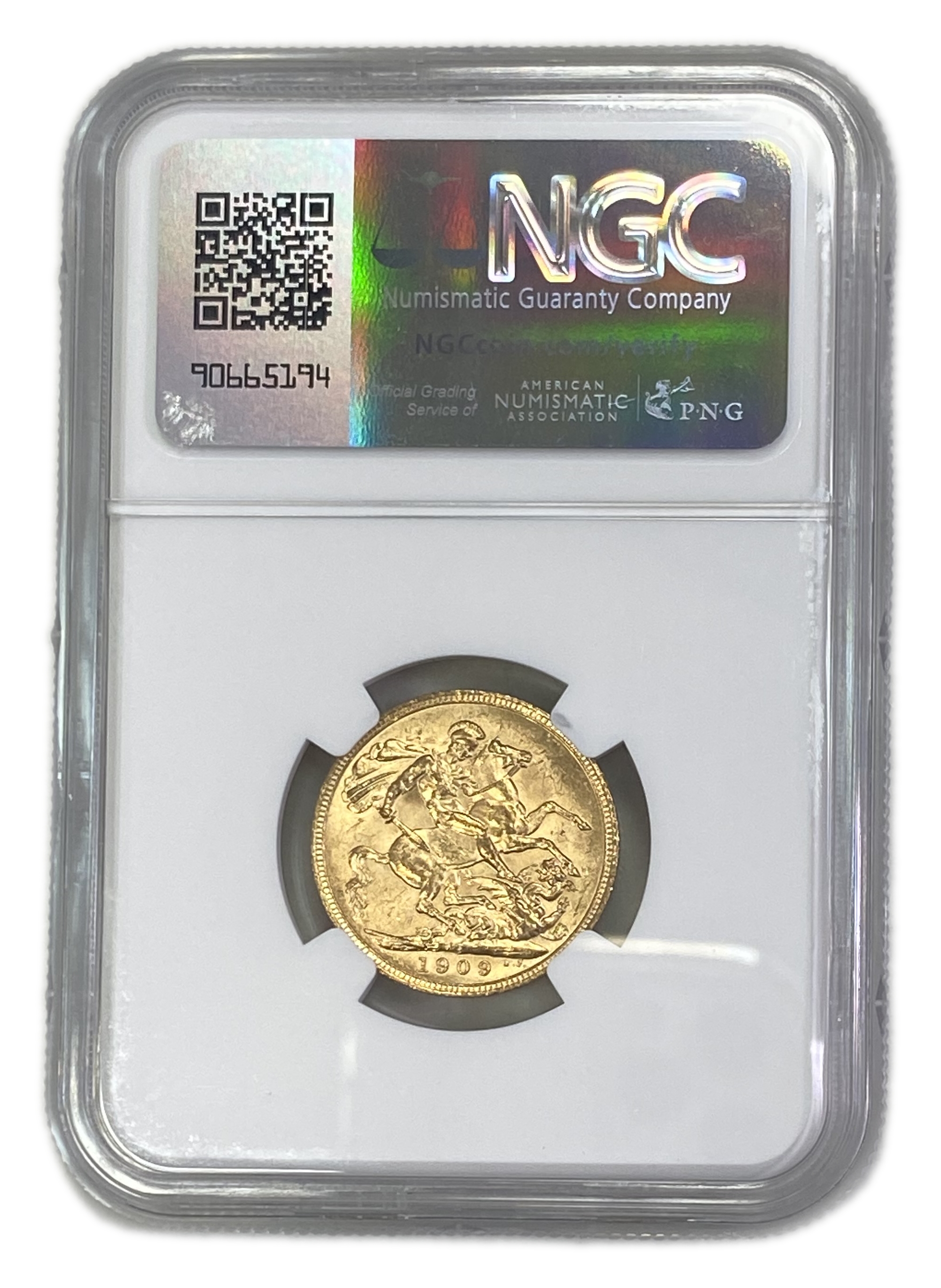 England (Great Britain) – Australia Melbourne – 1 Sovereign 1909 M – Edward VII – NGC MS 61 - Gold 917, 7.988g - 1 1