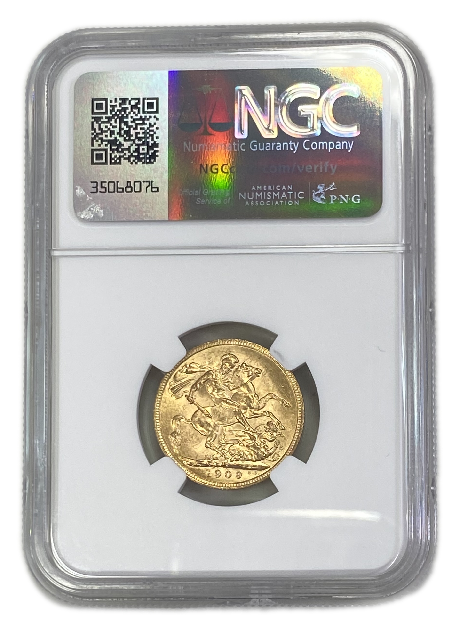 England (Great Britain) – Australia Melbourne – 1 Sovereign 1909 M – Edward VII – NGC MS 61 - Gold 917, 7.988g - 1 1