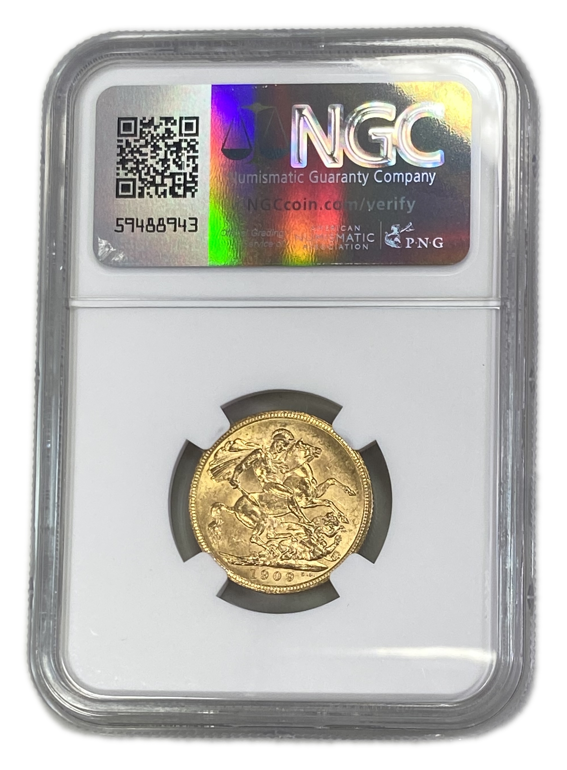 England (Great Britain) – Australia Melbourne – 1 Sovereign 1909 M – Edward VII – NGC MS 61 - Gold 917, 7.988g - 1 1