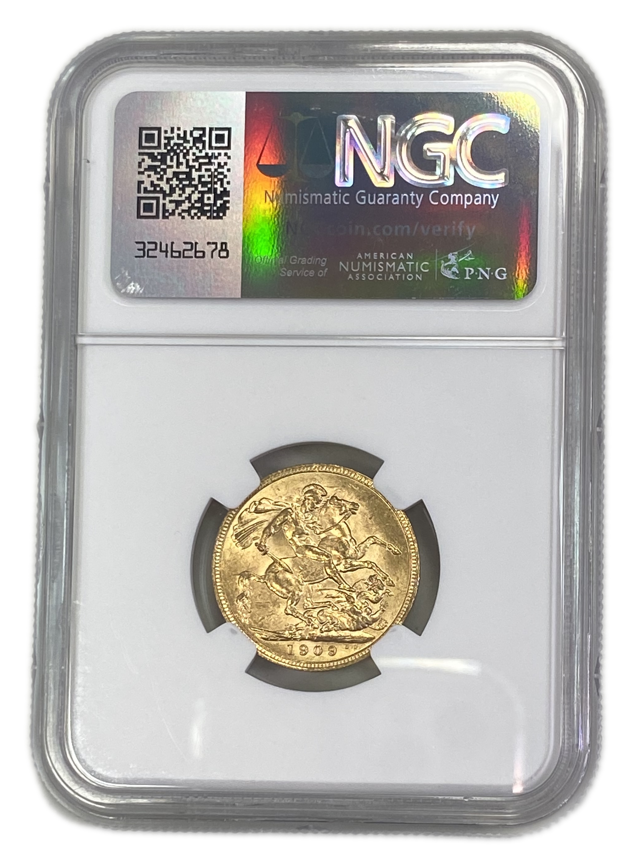 England (Great Britain) – Australia Melbourne – 1 Sovereign 1909 M – Edward VII – NGC MS 61 - Gold 917, 7.988g - 1 1