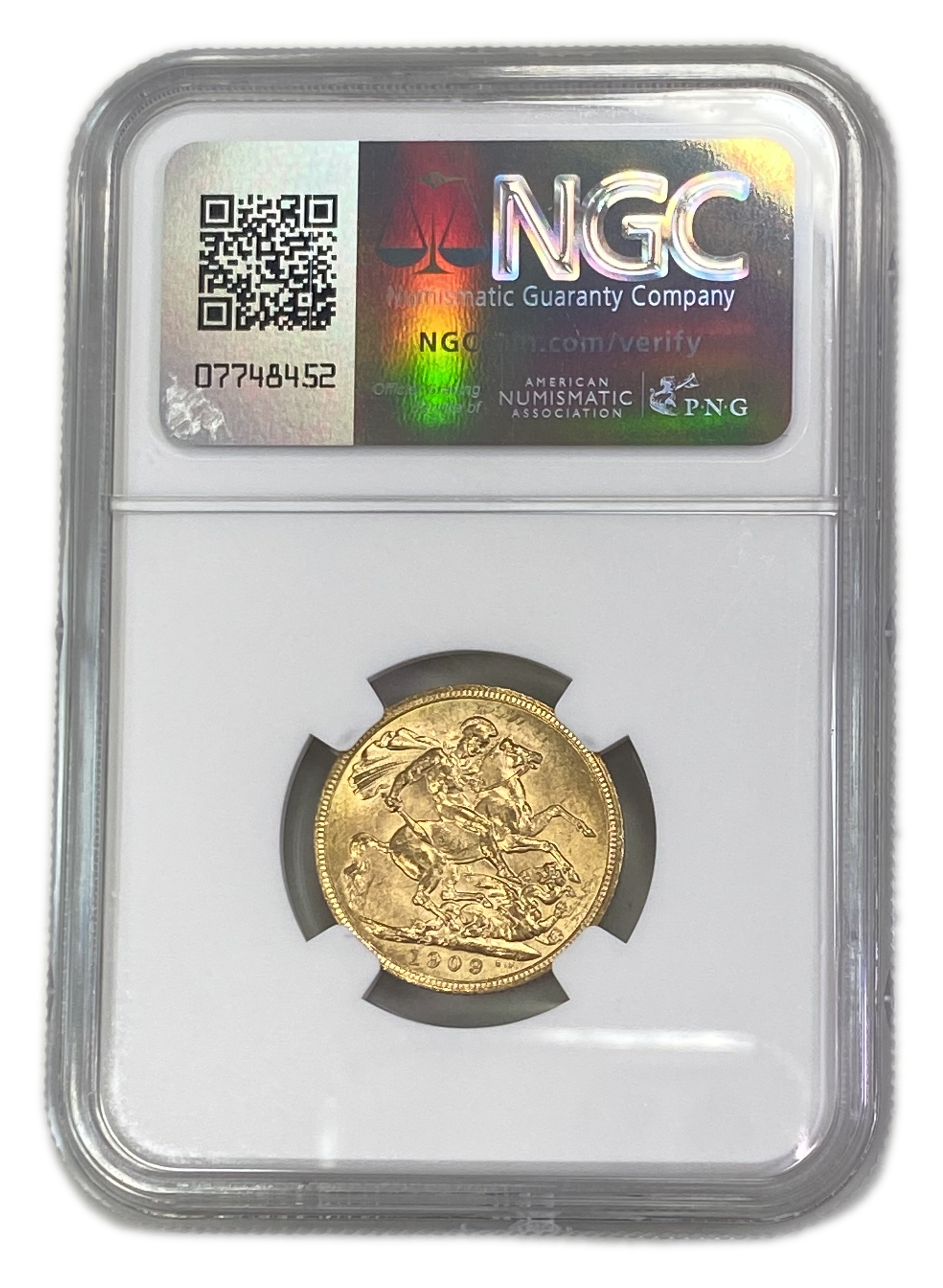 England (Great Britain) – Australia Melbourne – 1 Sovereign 1909 M – Edward VII – NGC MS 61 - Gold 917, 7.988g - 1 1