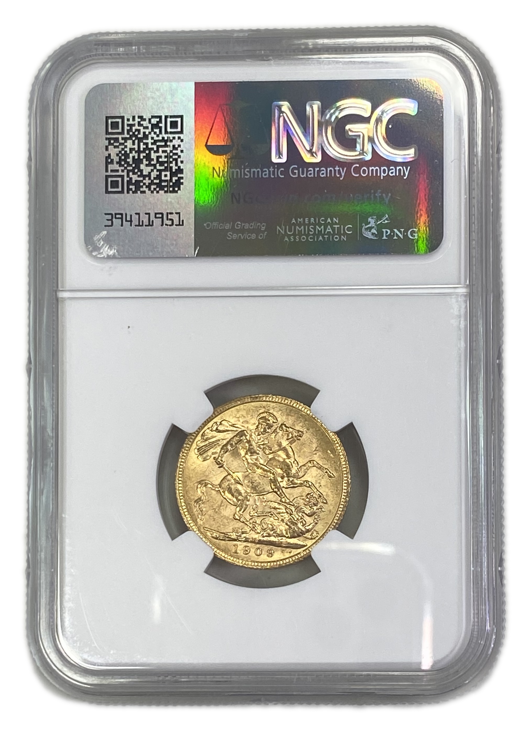 England (Great Britain) – Australia Melbourne – 1 Sovereign 1909 M – Edward VII – NGC MS 61 - Gold 917, 7.988g - 1 1