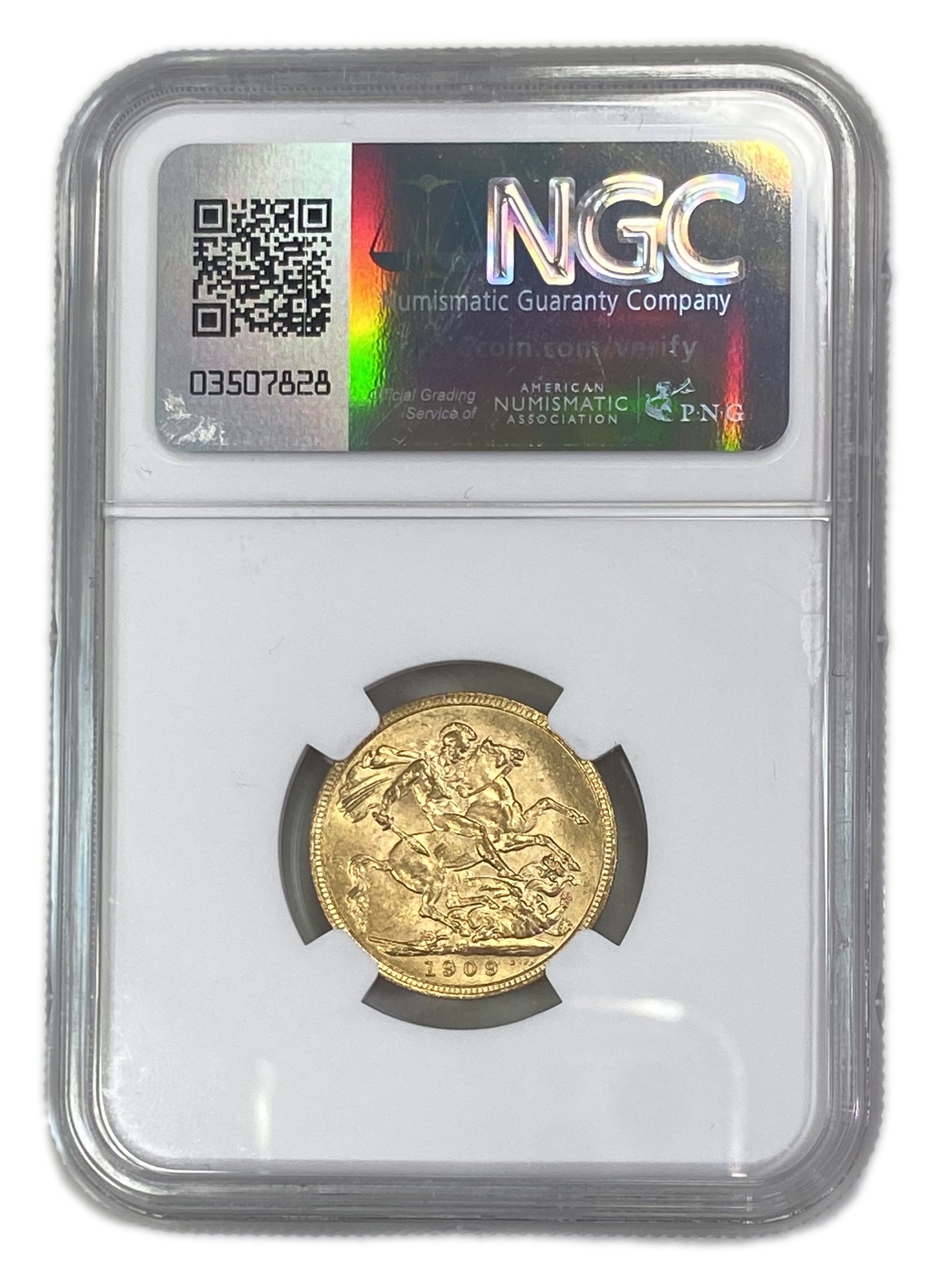 England (Great Britain) – Australia Melbourne – 1 Sovereign 1909 M – Edward VII – NGC MS 61 - Gold 917, 7.988g - 1 1