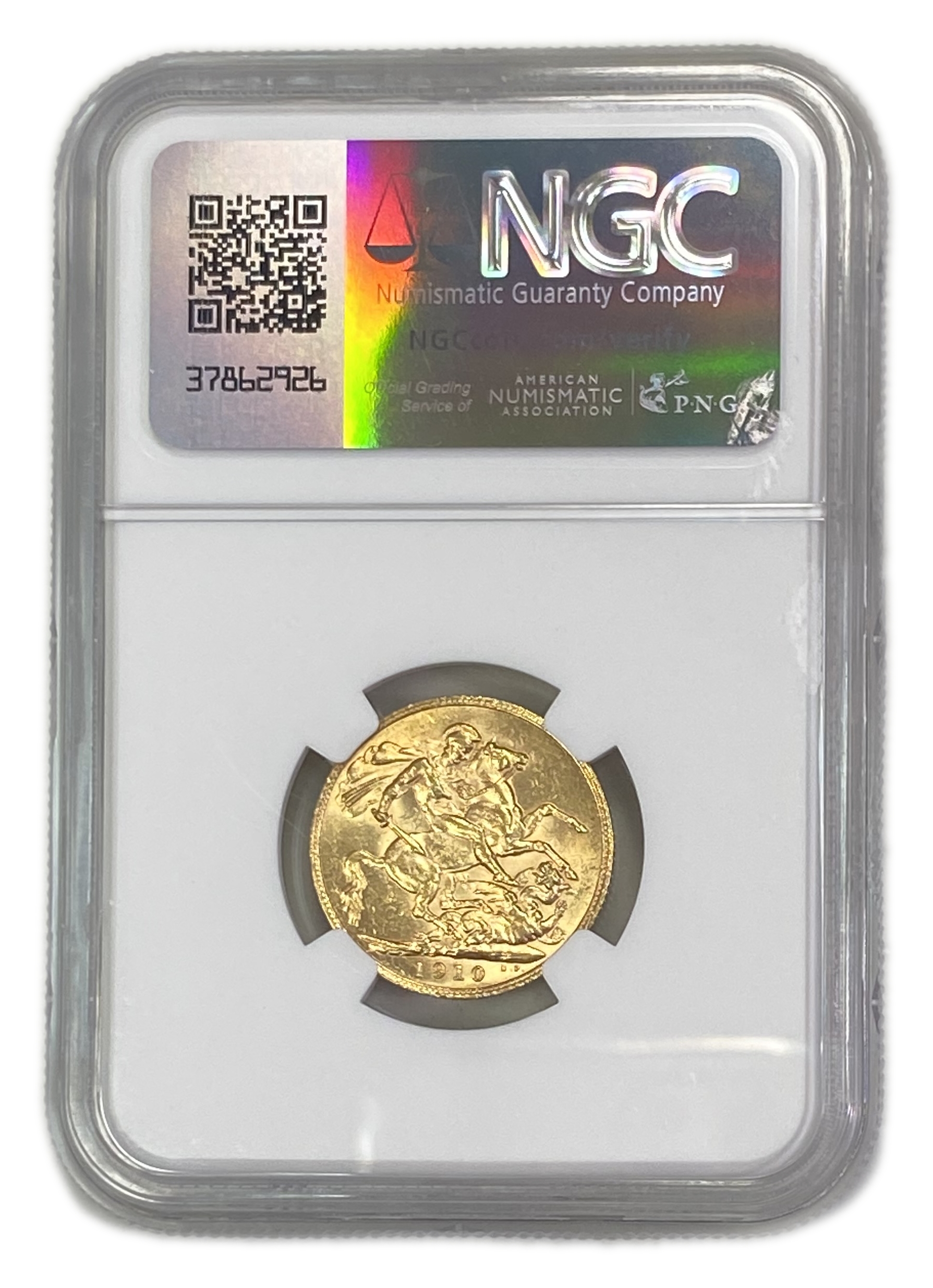 England (Great Britain) – 1 Sovereign 1910 – Edward VII – NGC MS 61 - Gold 917, 7.988g - 1 1