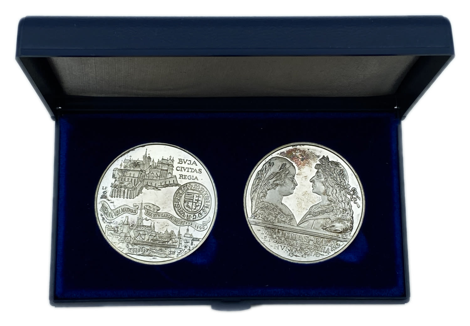 Hungray - Pair of two coins of 500 Forint King Matthias - Buda Civitas Regia and King Matthias and Queen Beatrix - 1990 - 1 1