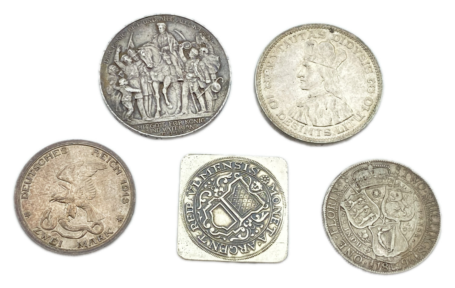World - a collection of 5 silver coins from different countries in the world - different years and conditions - 1 1