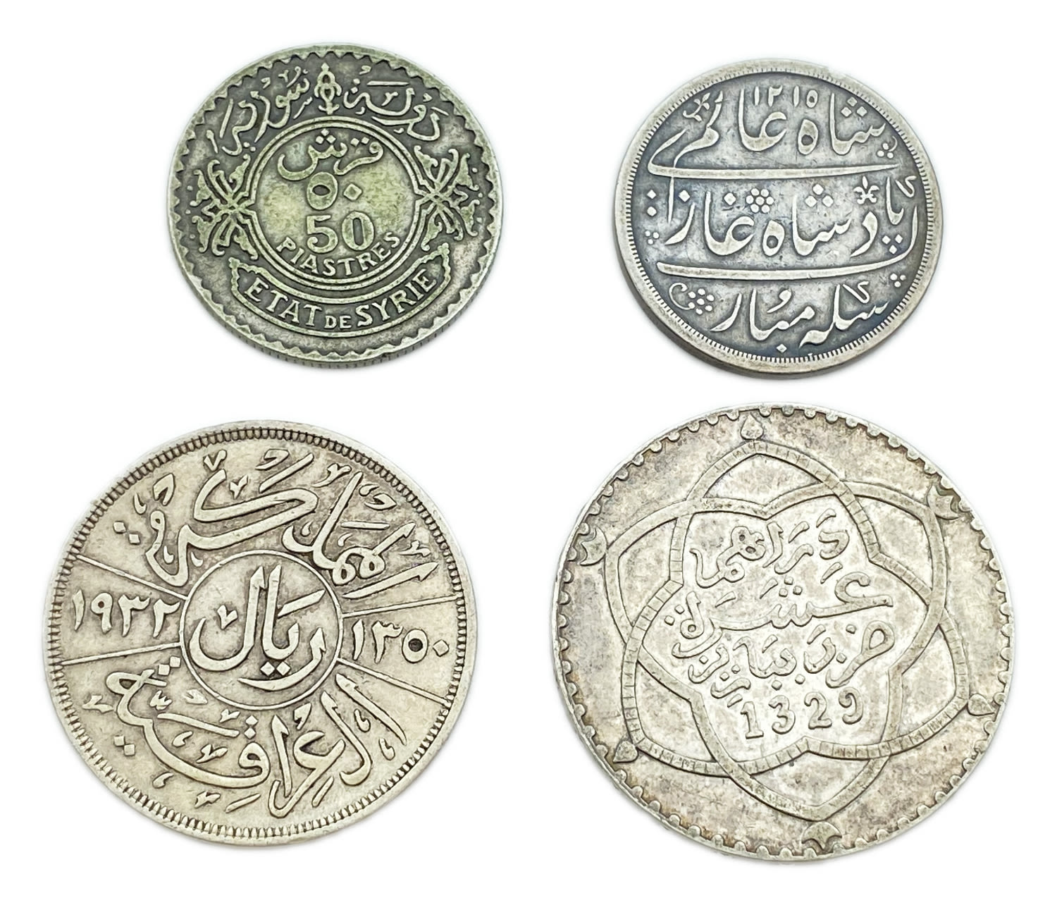 World - a collection of 4 silver coins from different countries in the world - different years and conditions - 1 0