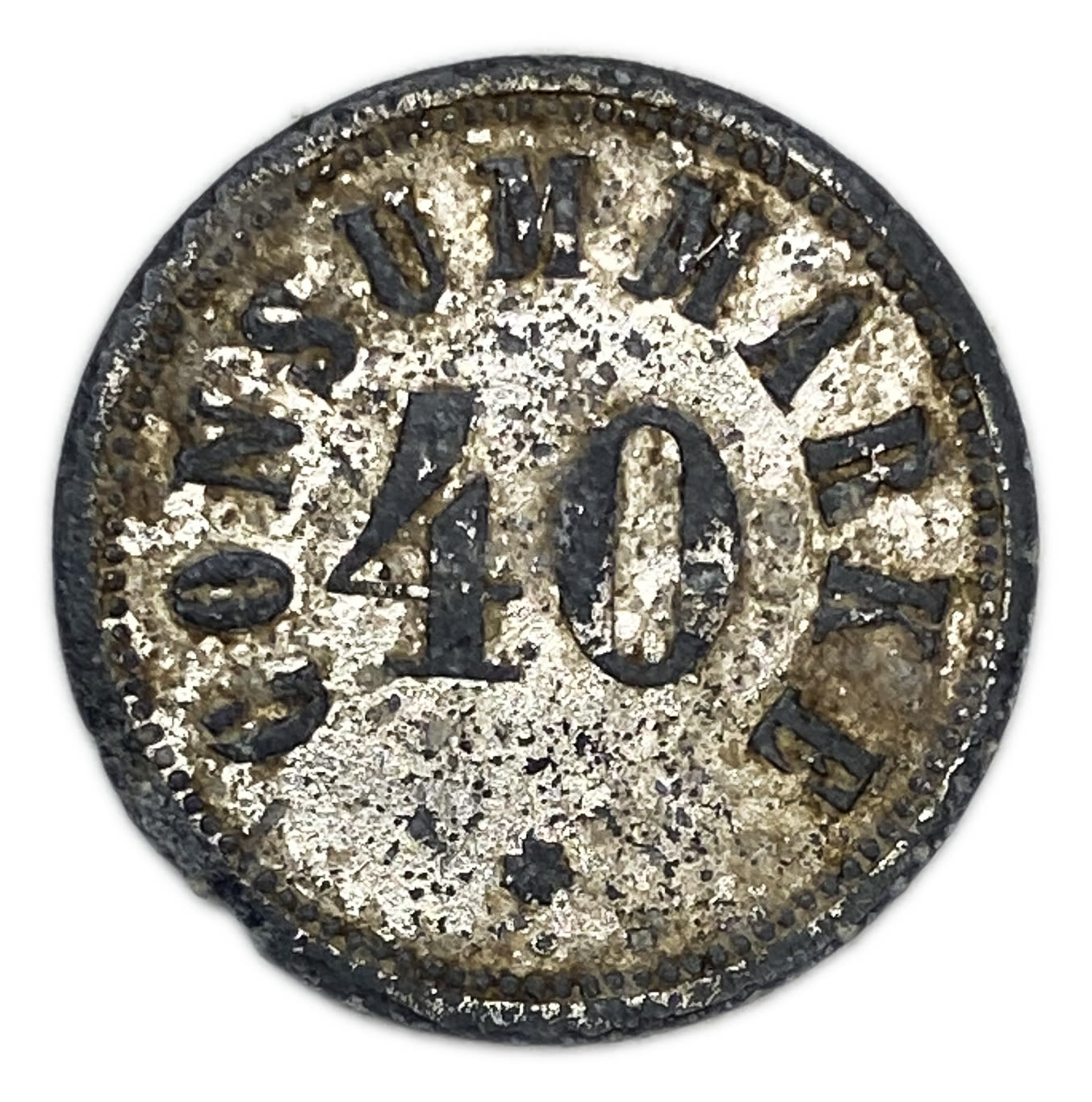 Palestine - Templar colonies token - 40 Paras 1880-1917 - Third series - F - 1 0