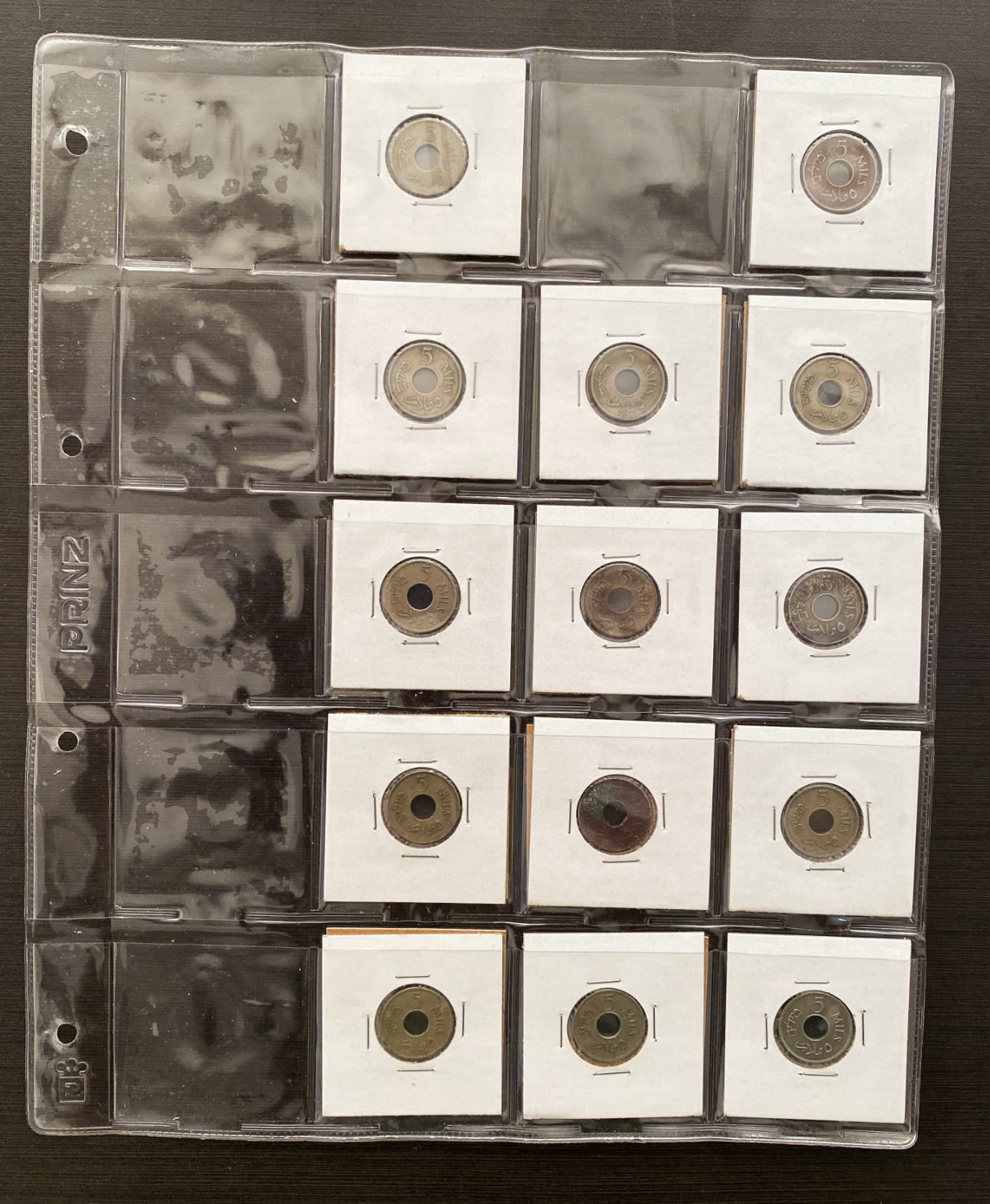 Palestine - Lot of 36 coins of 5 Mils - Different years - F-VF - 1 2