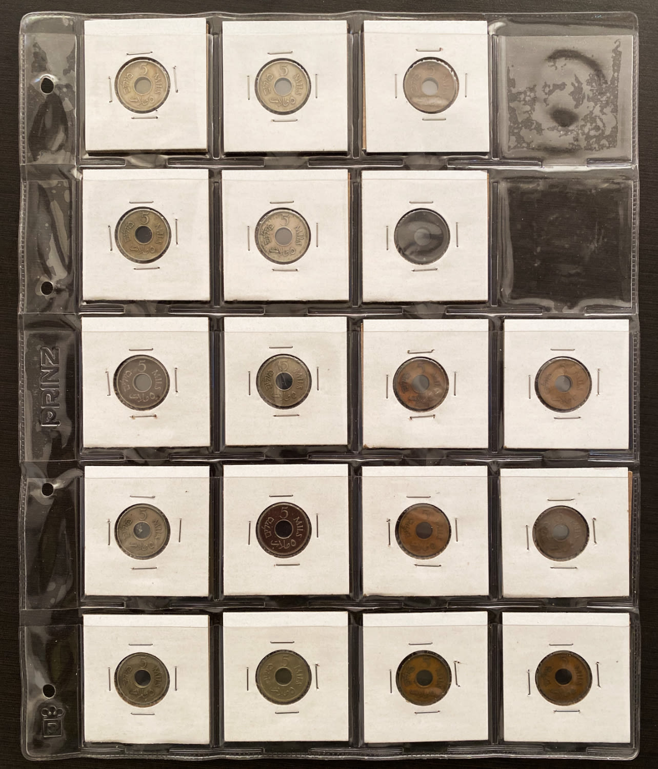 Palestine - Lot of 36 coins of 5 Mils - Different years - F-VF - 1 4