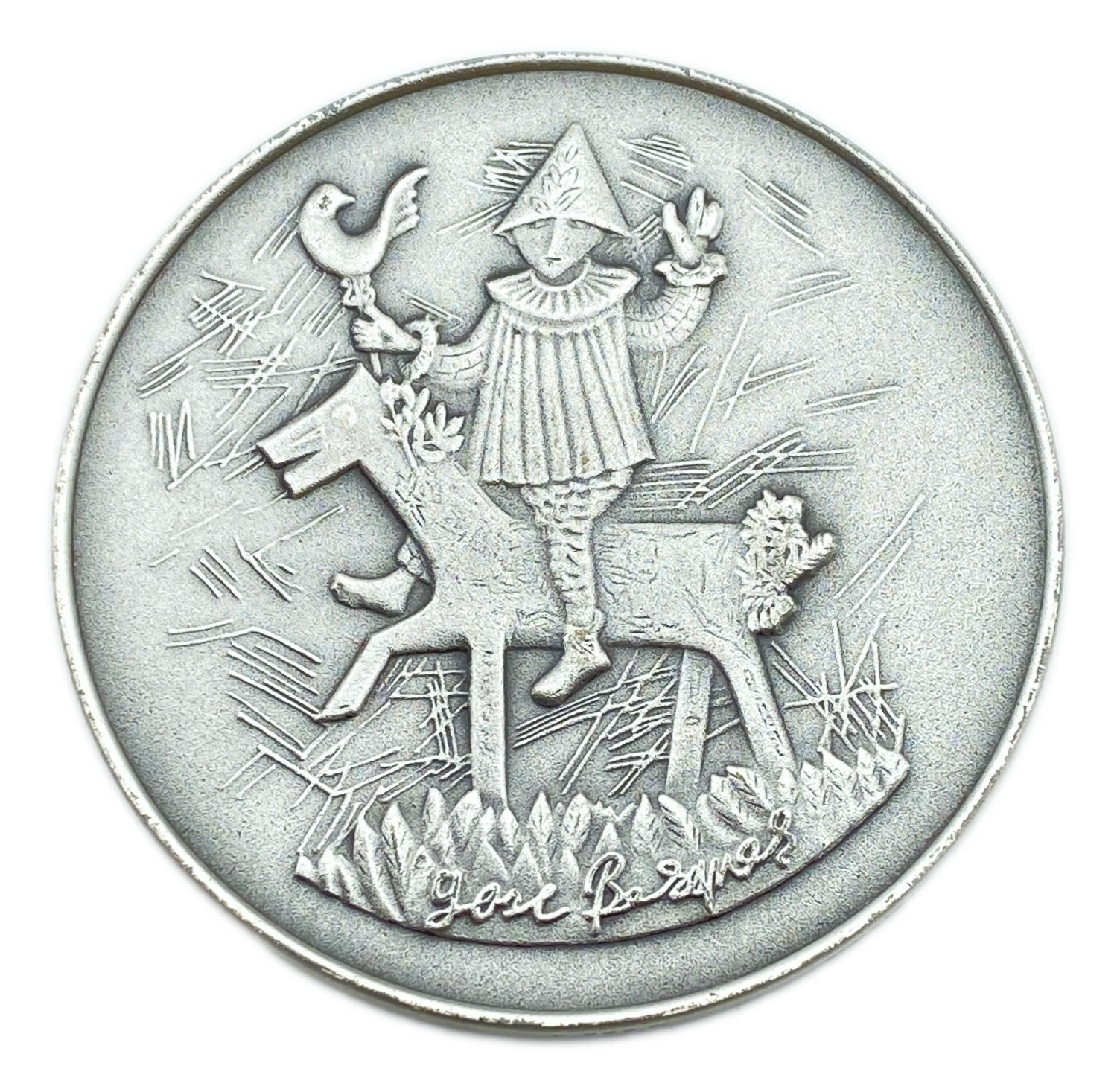 Israel - Cameo of Love - 999 silver, 60 g, 50 mm. - 1 1