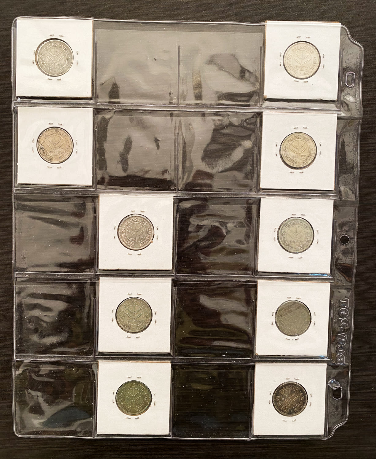 Palestine - Lot of 5 coins of 50 Mils - Different years - F-VF - 1 3