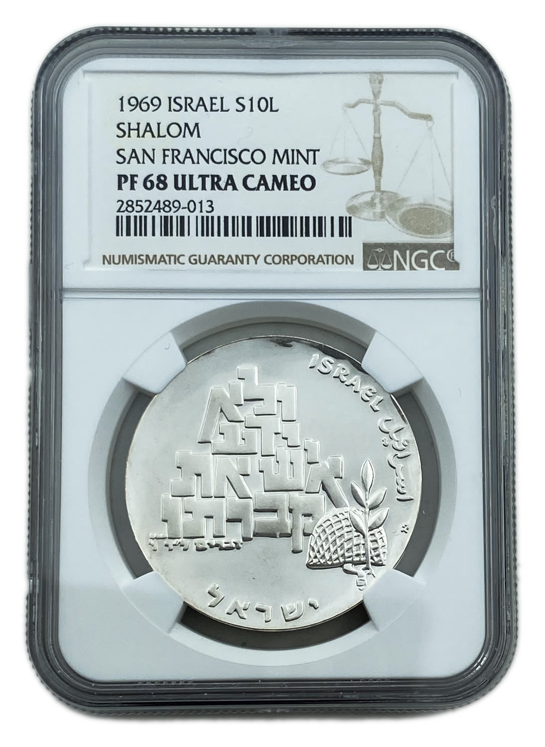 Israel - 10 Lirot 1969 - NGC PF 68 - "Peace" - 1 0