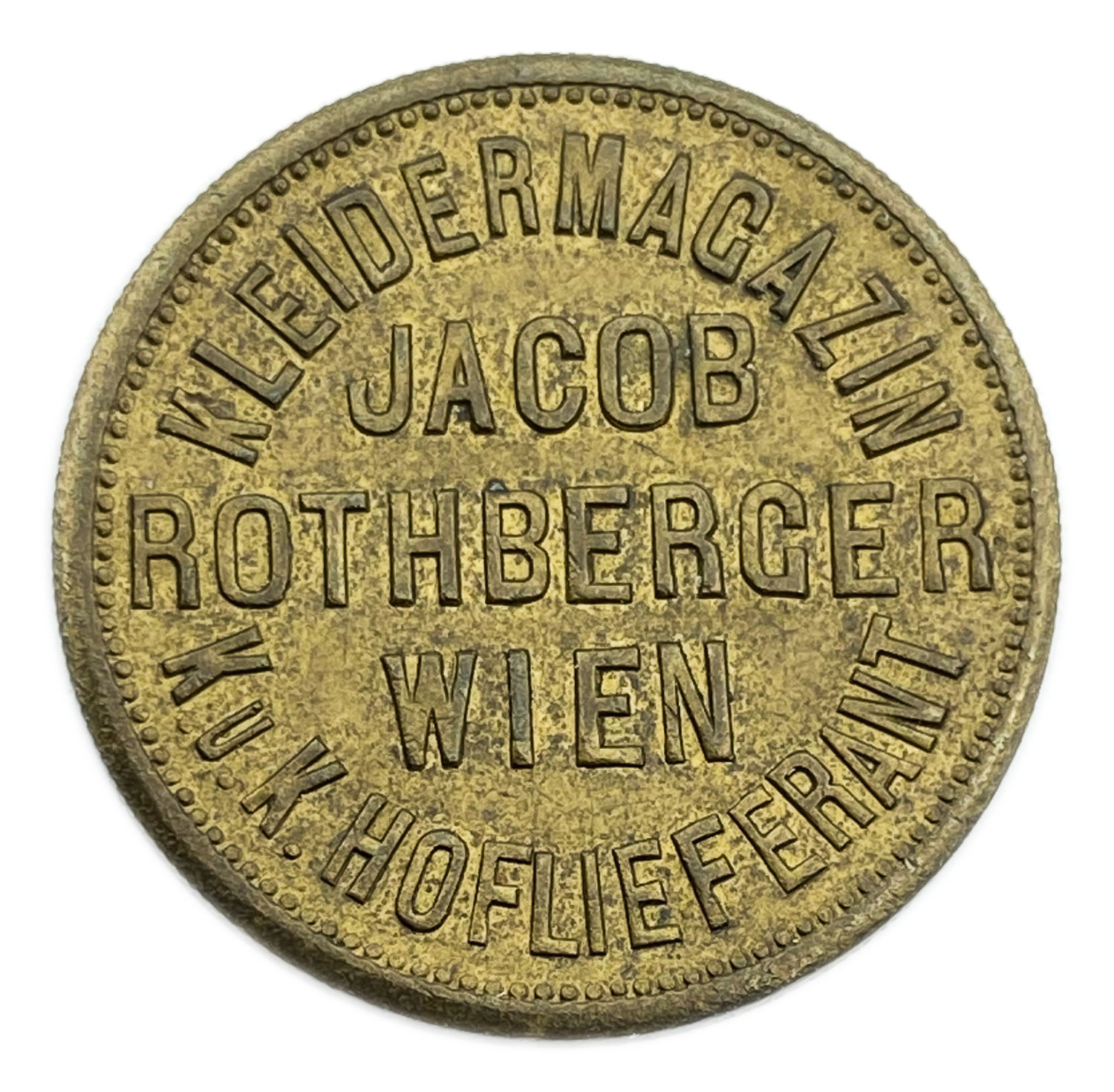 Judaica / Zionism - token from Austria, token of a Jewish business in Vienna that was destroyed in the Holocaust ... - 1 0