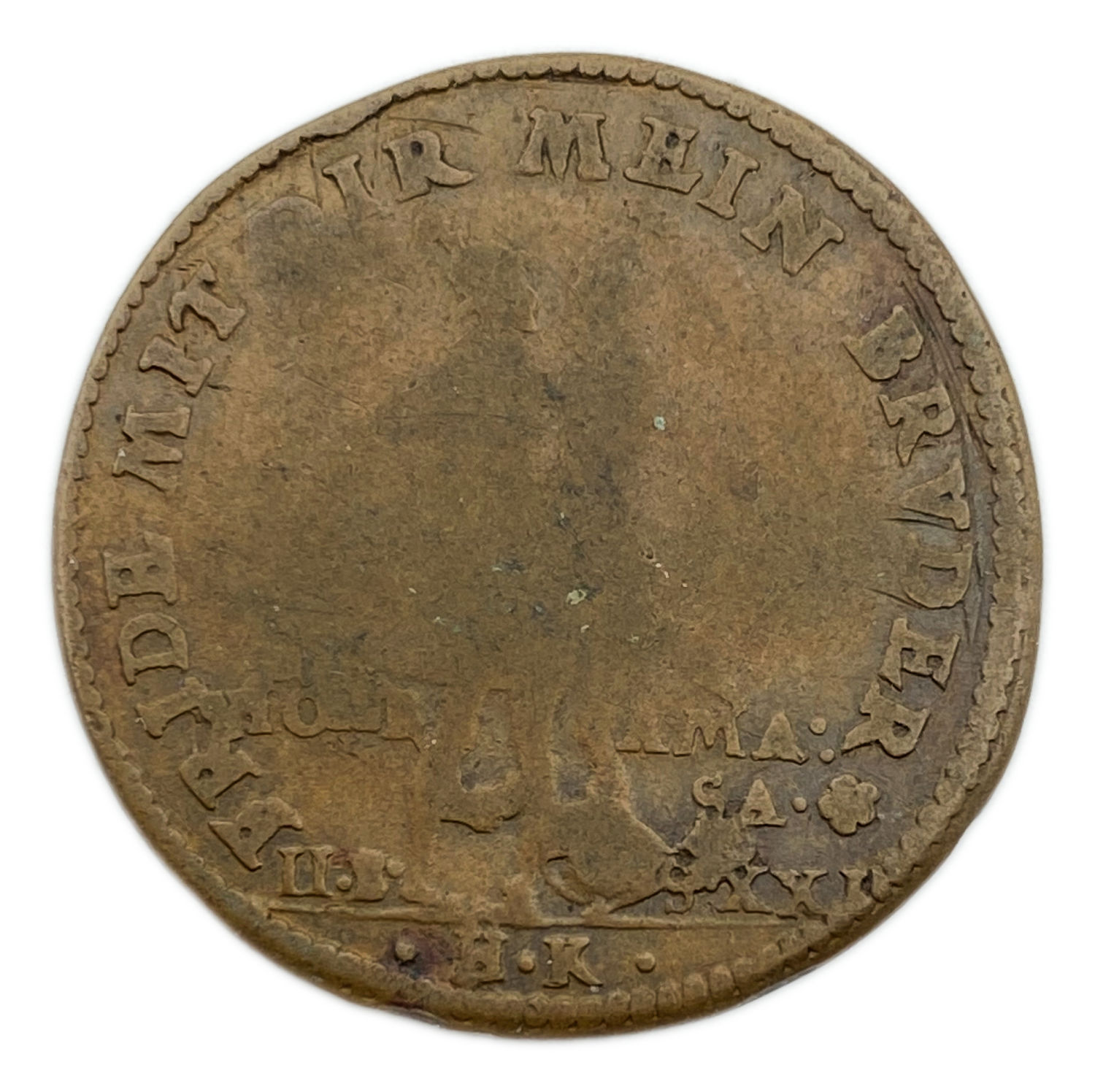 Judaica / Zionism - David and Jonathan token, Germany 1600-1700 AD approx., David The king and Jonathan appear on ... - 1 1