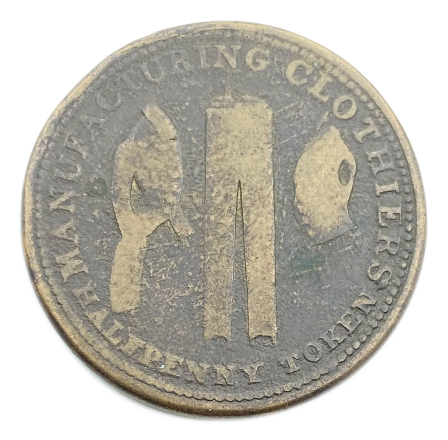 Judaica / Zionism - England, token of the British Jewish merchant Benjamin Chaim from Liverpool who dealt in ... - 1 0