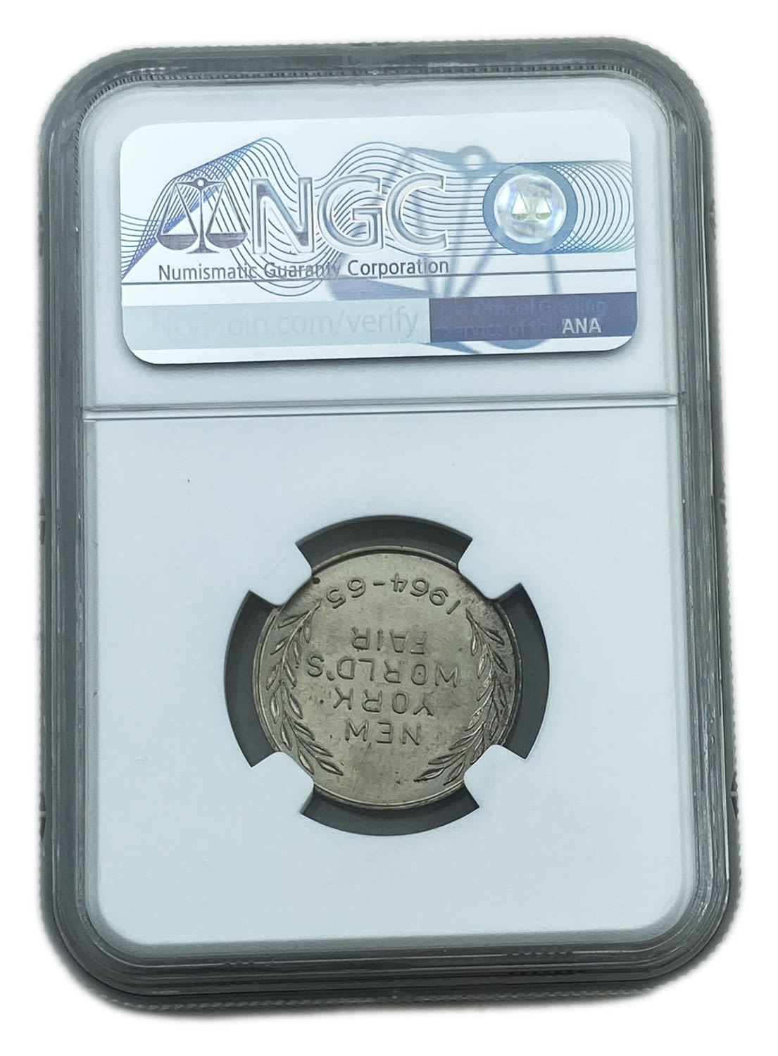 Judaica / Zionism - American-Israel Pavilion, New York world's fair 1965 - NGC MS 62 925 silver - 1 3